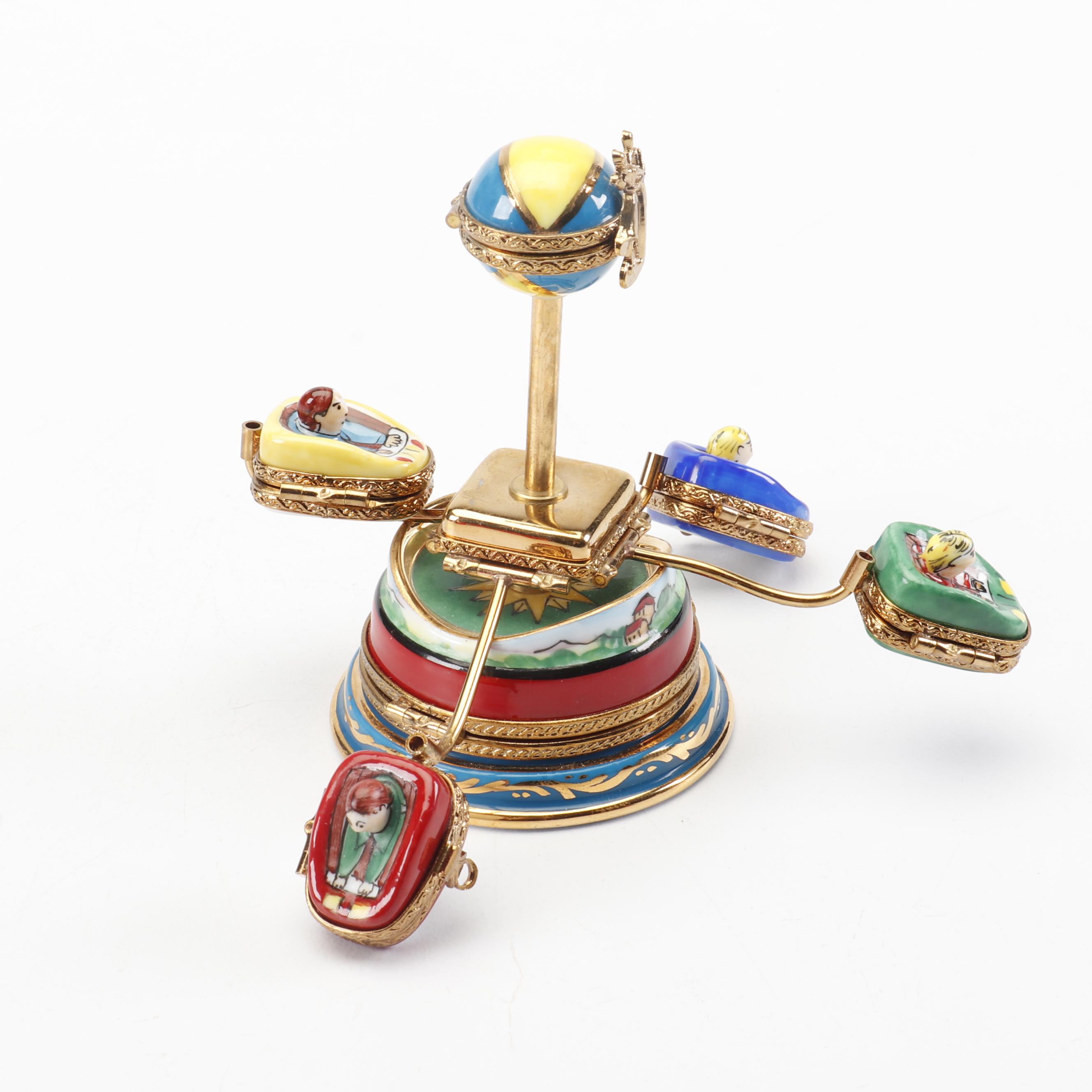 Limoges La Gloriette Hand-Painted Porcelain Amusement Park Ride Box