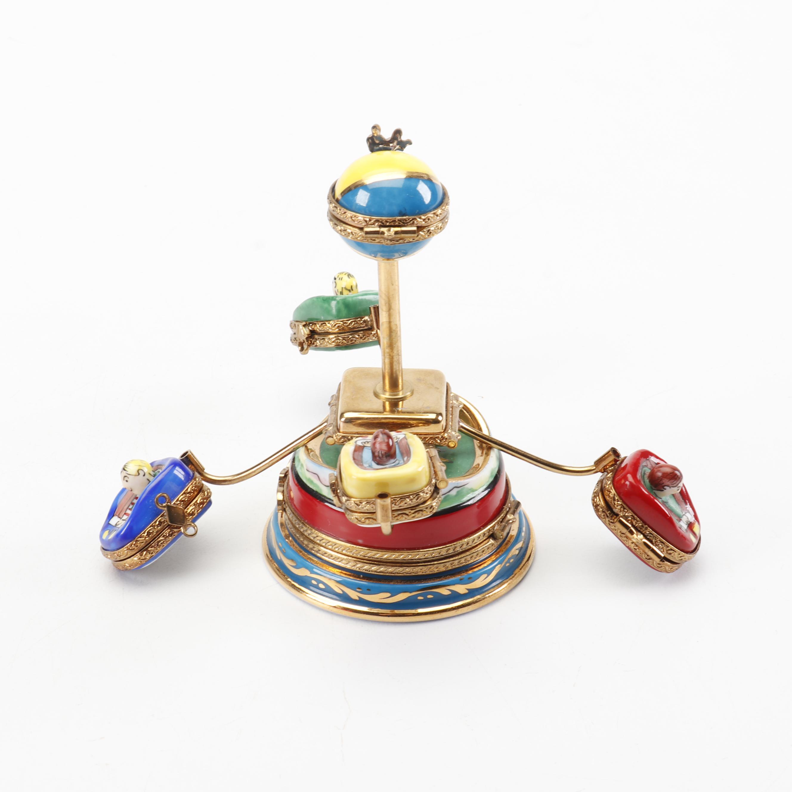 Limoges La Gloriette Hand-Painted Porcelain Amusement Park Ride Box
