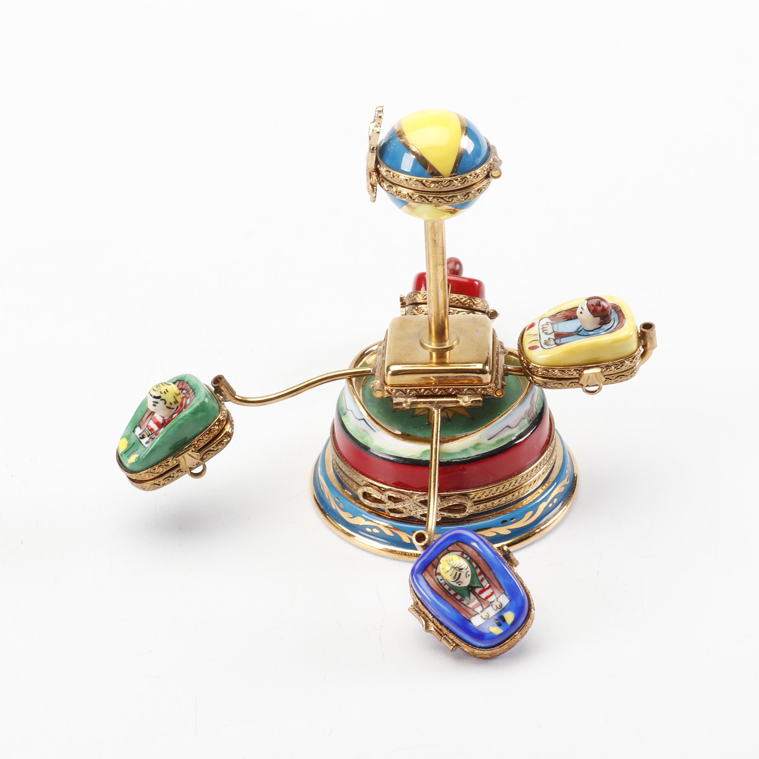 Limoges La Gloriette Hand-Painted Porcelain Amusement Park Ride Box