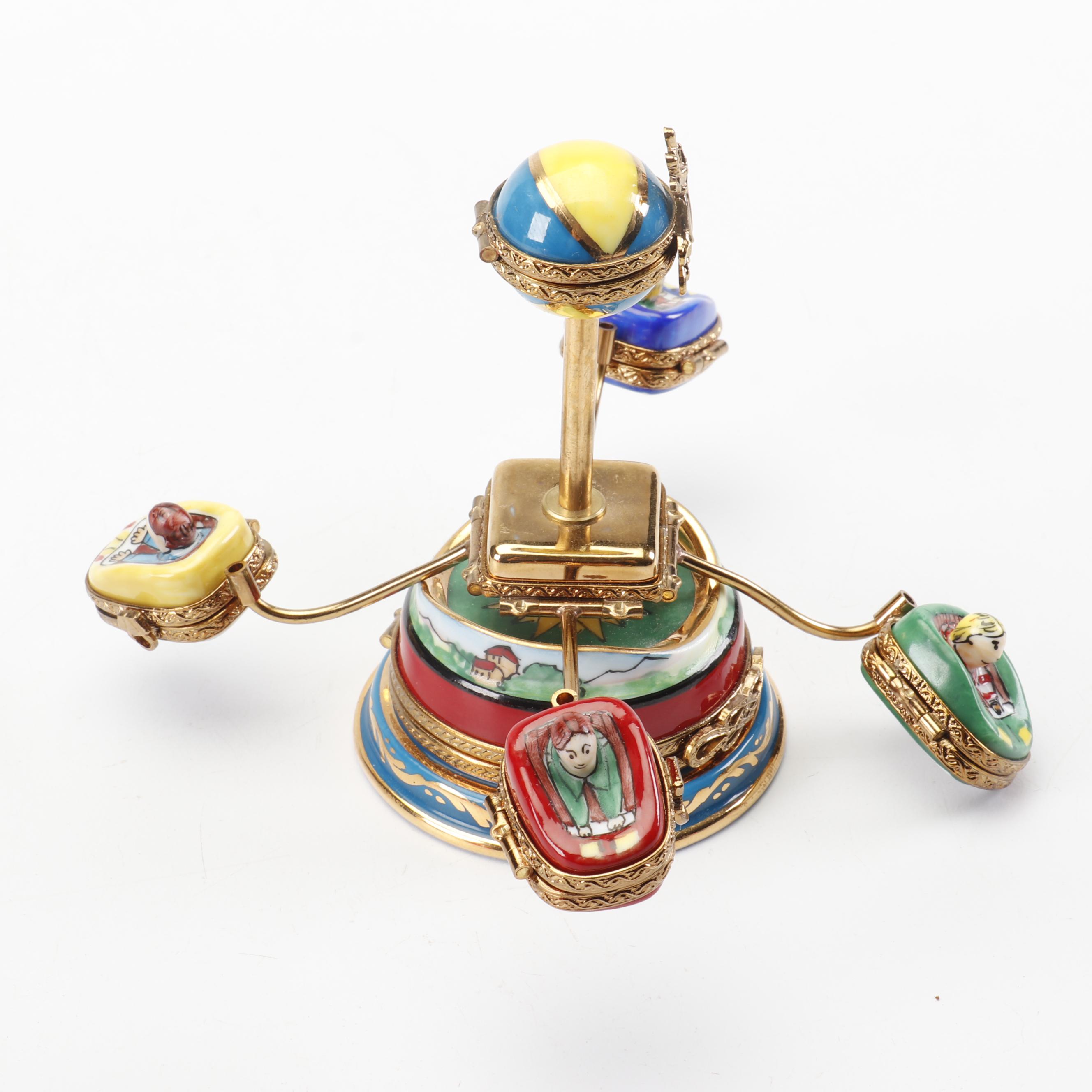 Limoges La Gloriette Hand-Painted Porcelain Amusement Park Ride Box