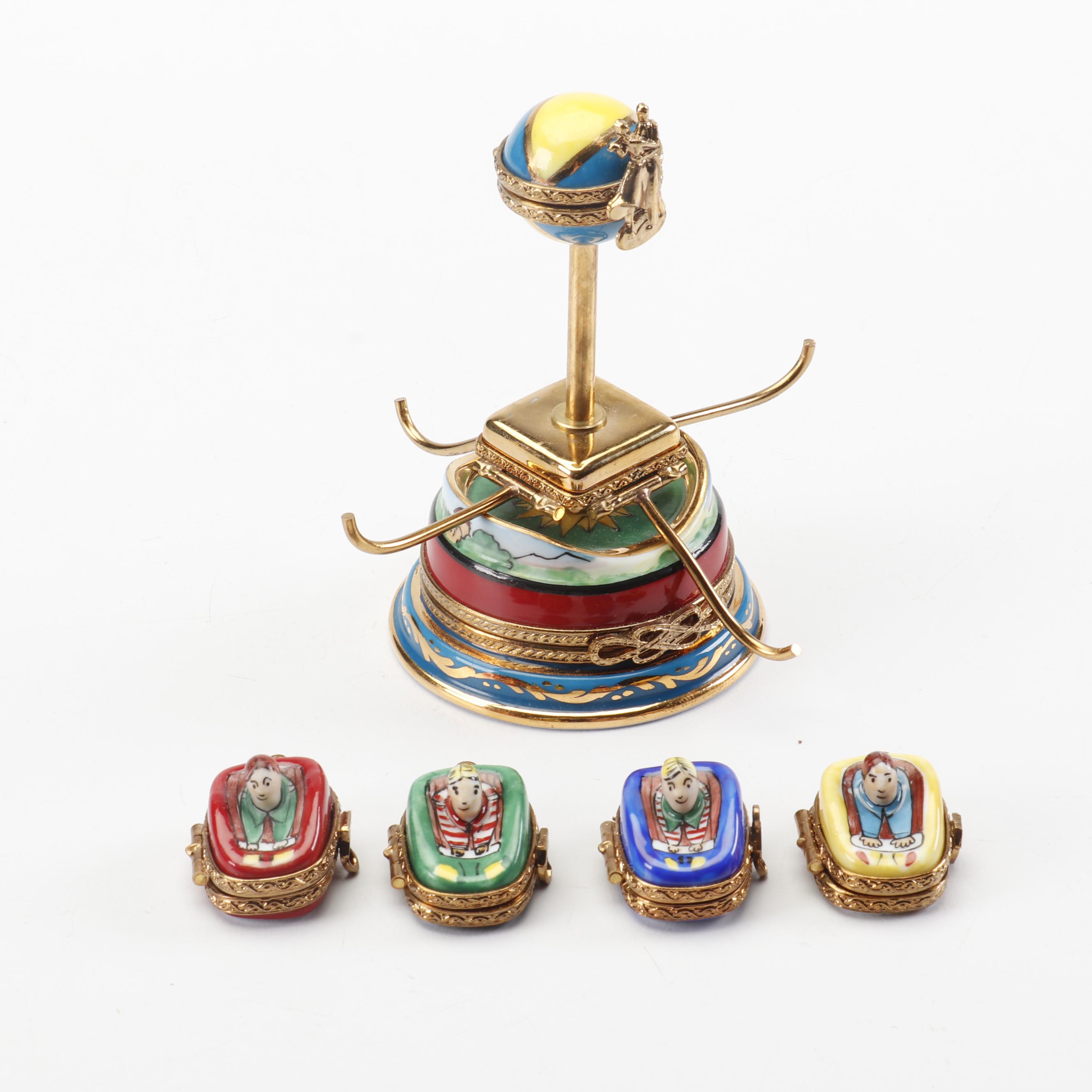 Limoges La Gloriette Hand-Painted Porcelain Amusement Park Ride Box