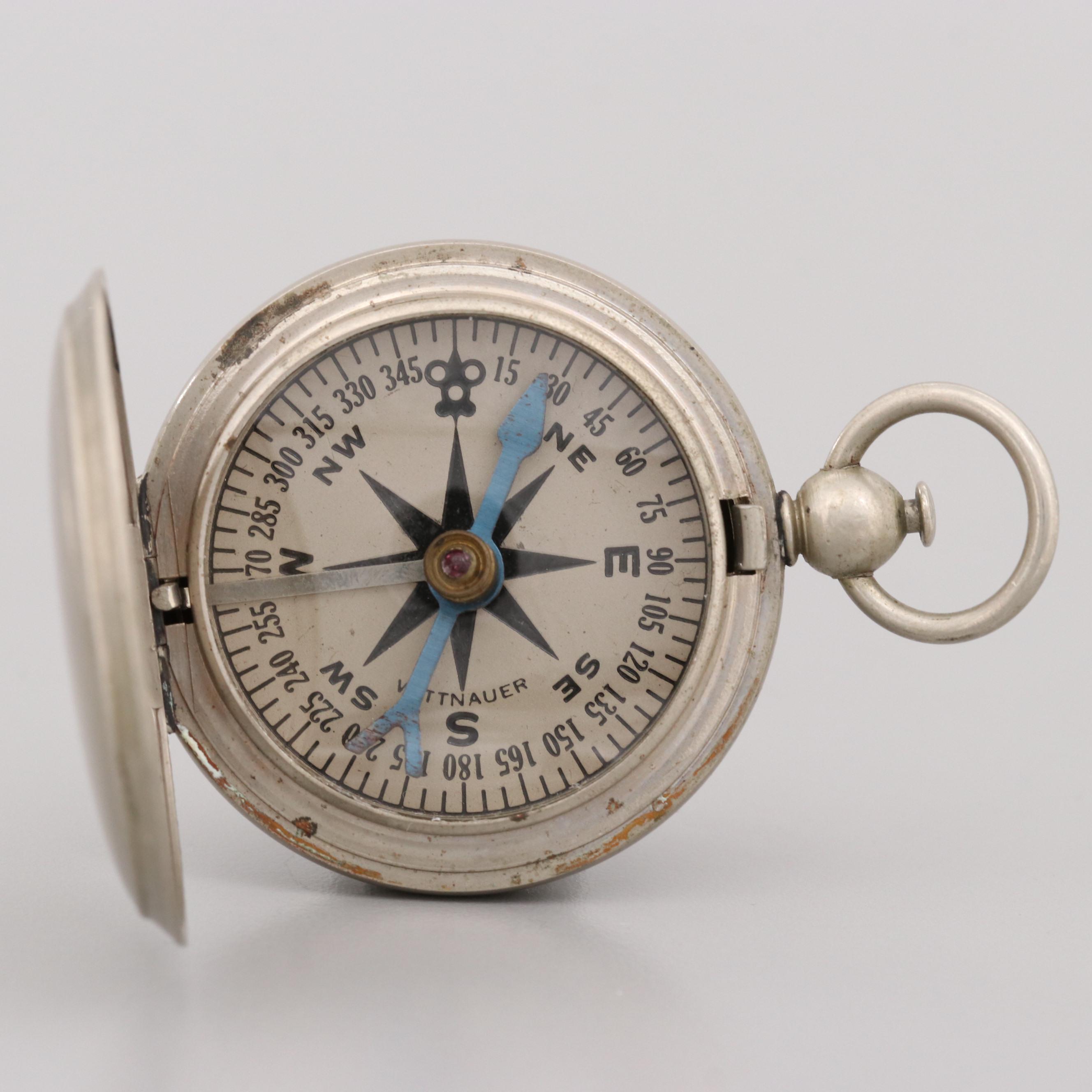 United States WWII Era Wittnauer Hunting Case Compass