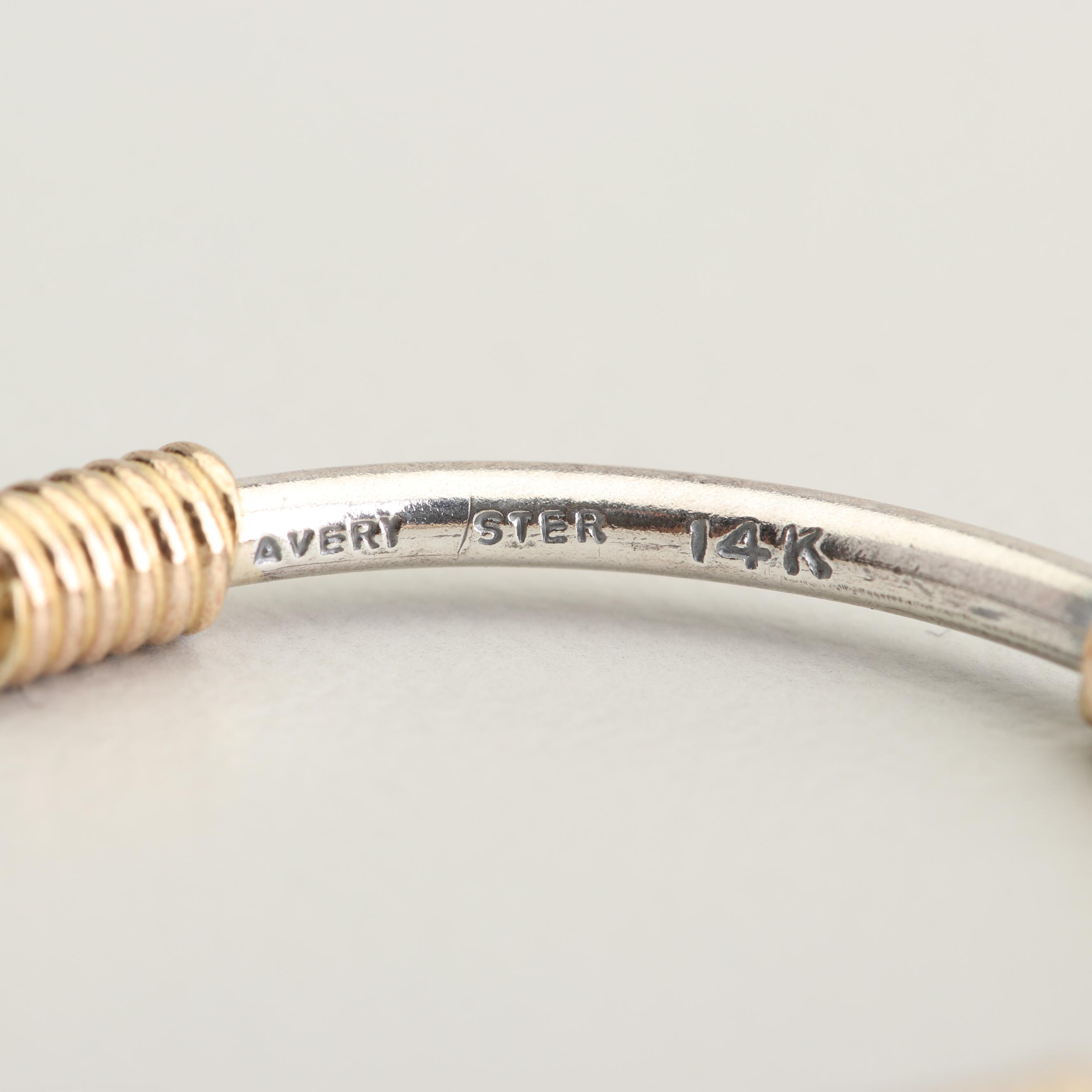 James Avery Sterling Silver and 14K Yellow Gold Coil Jewelry Set