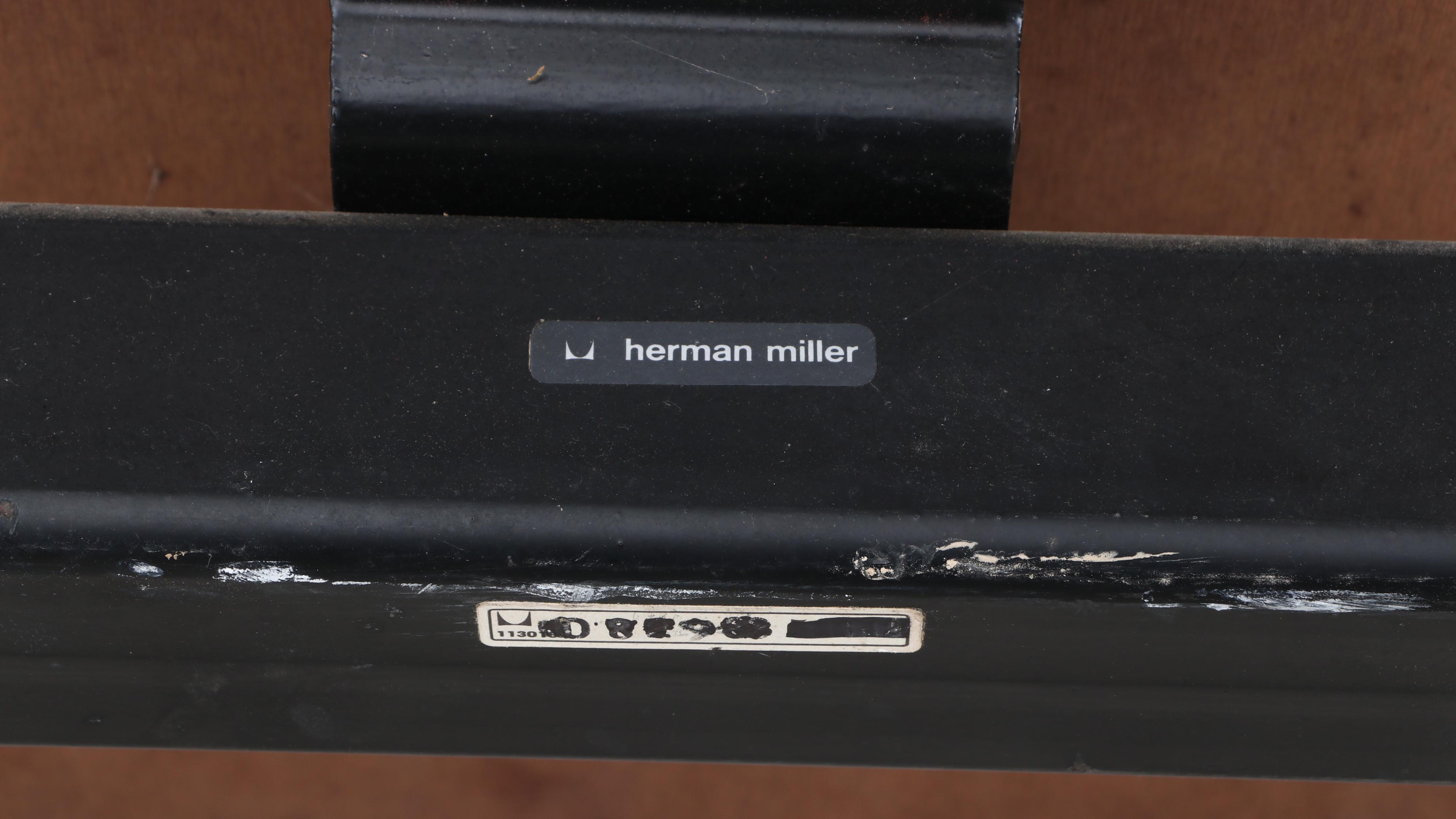 Ray Wilkes for Herman Miller "Chiclet" Wool Upholstered Chairs with Center Table