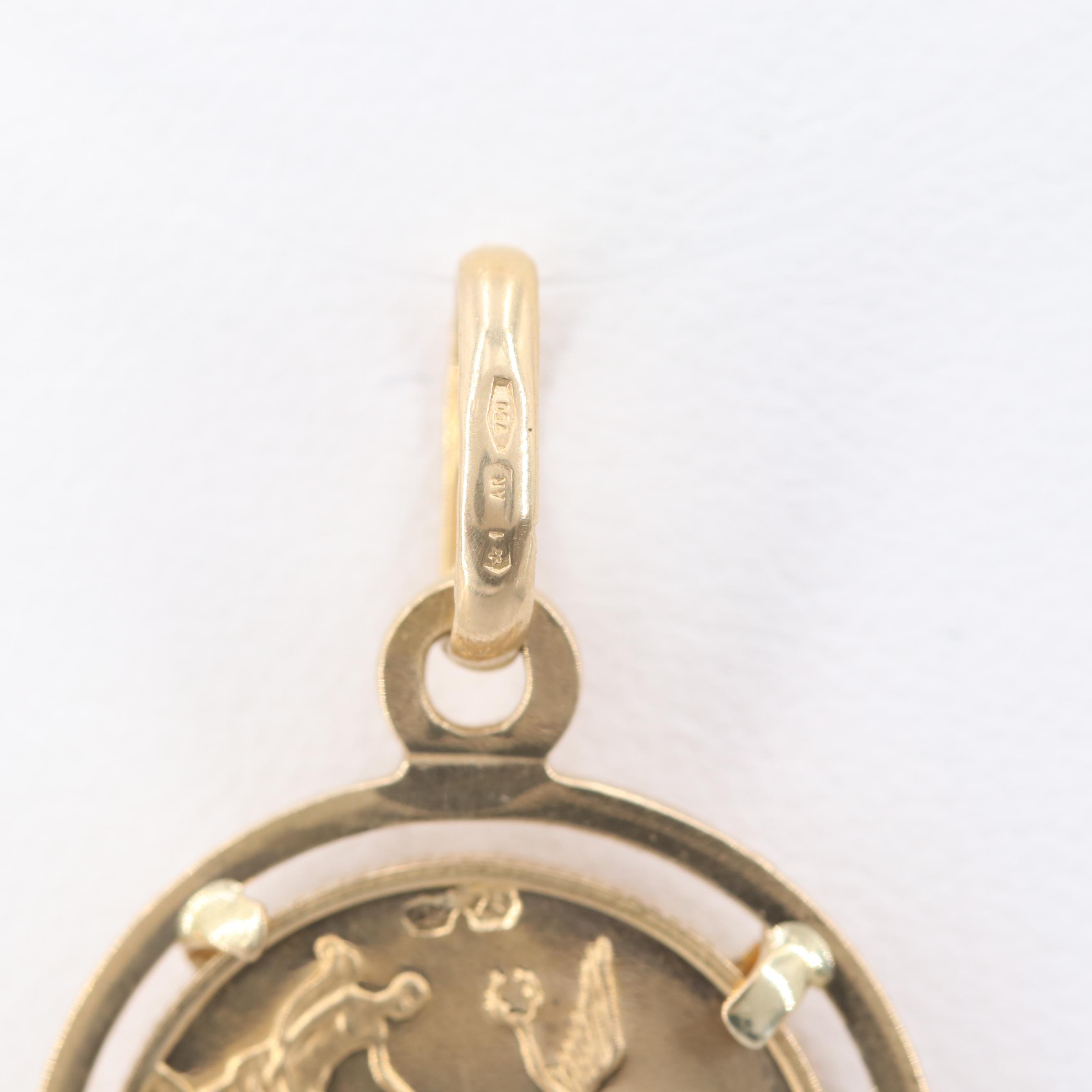 Giampaoli 18K Yellow Gold Aries-Themed Coin Charm