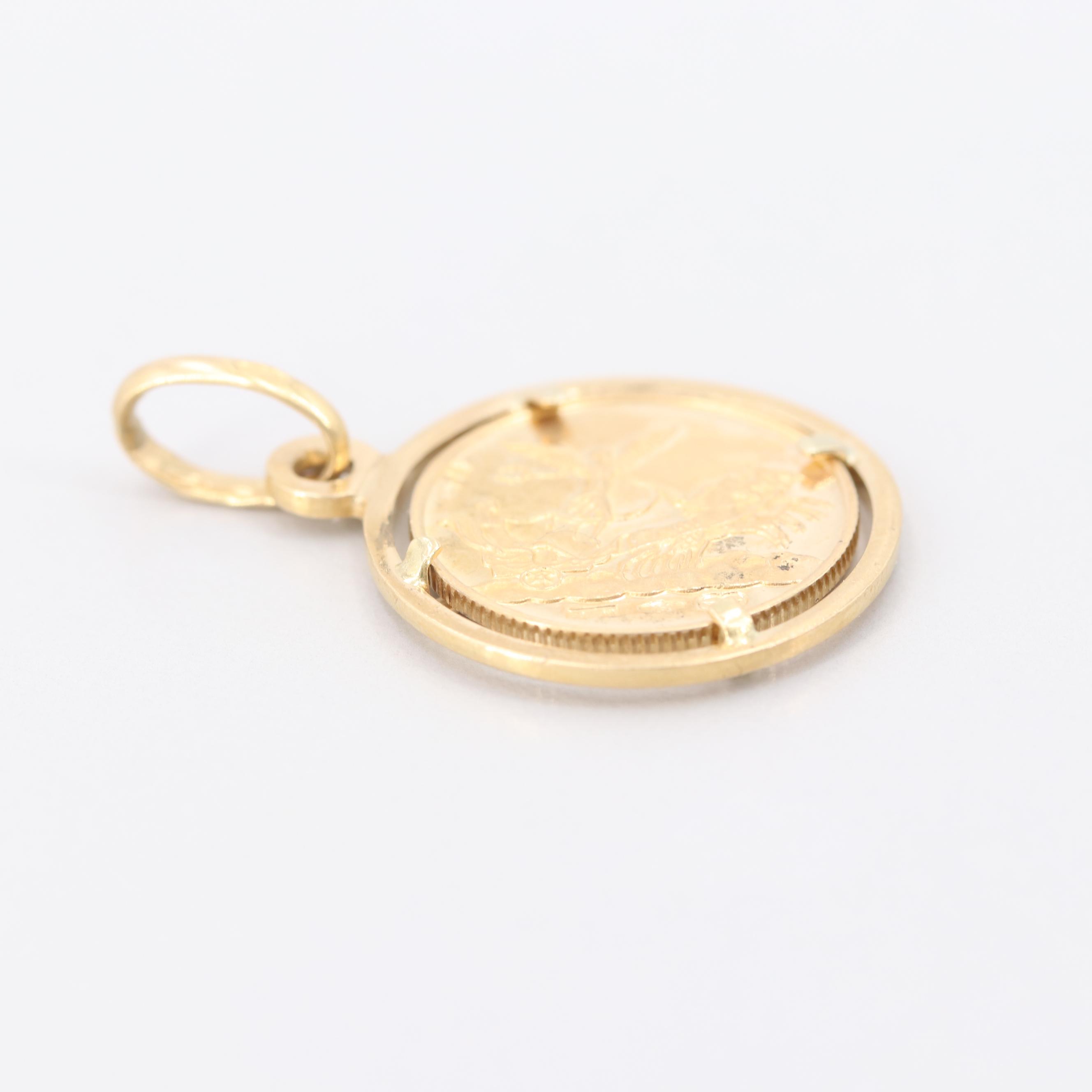 Giampaoli 18K Yellow Gold Aries-Themed Coin Charm