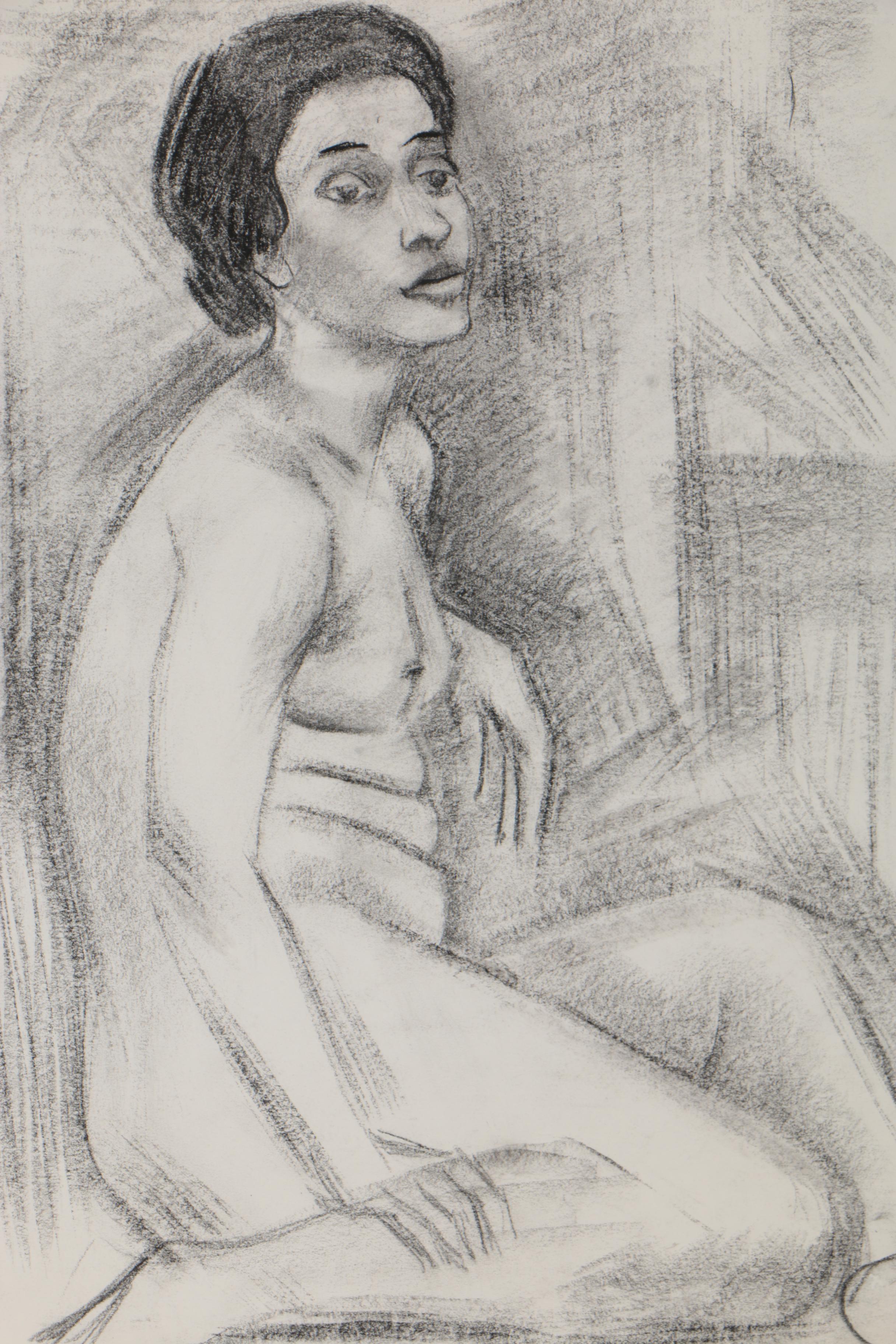 Arthur Helwig Charcoal Figure Study Drawings