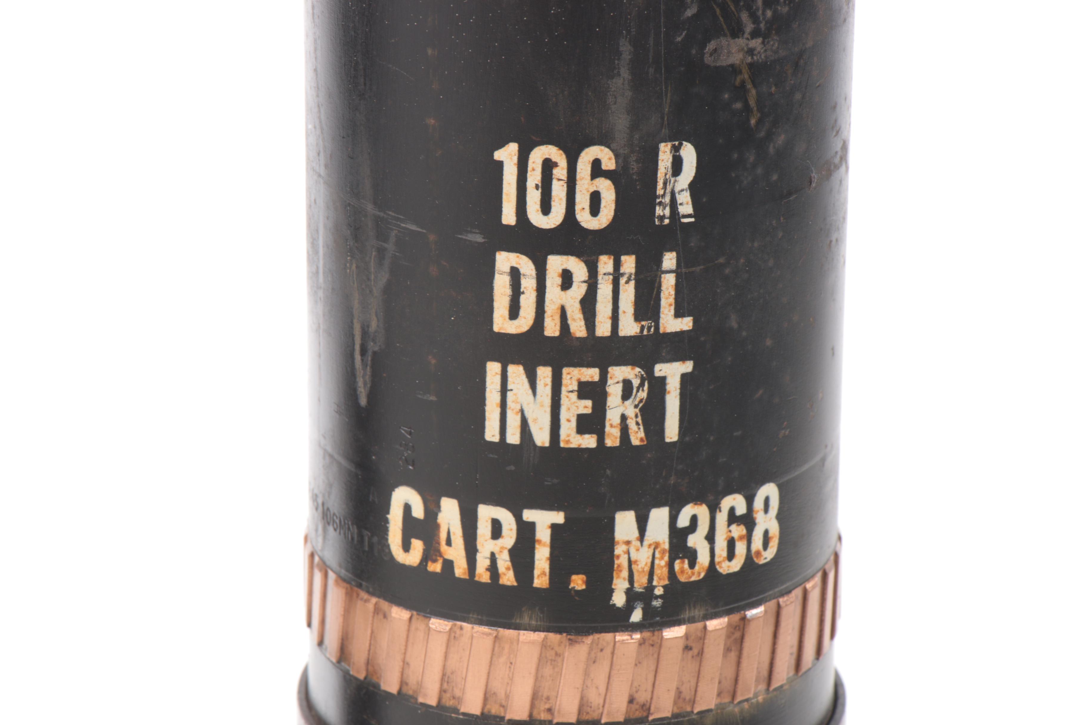 Pair of Inert M40 Recoilless Rifle 105mm Practice Artillery Shells