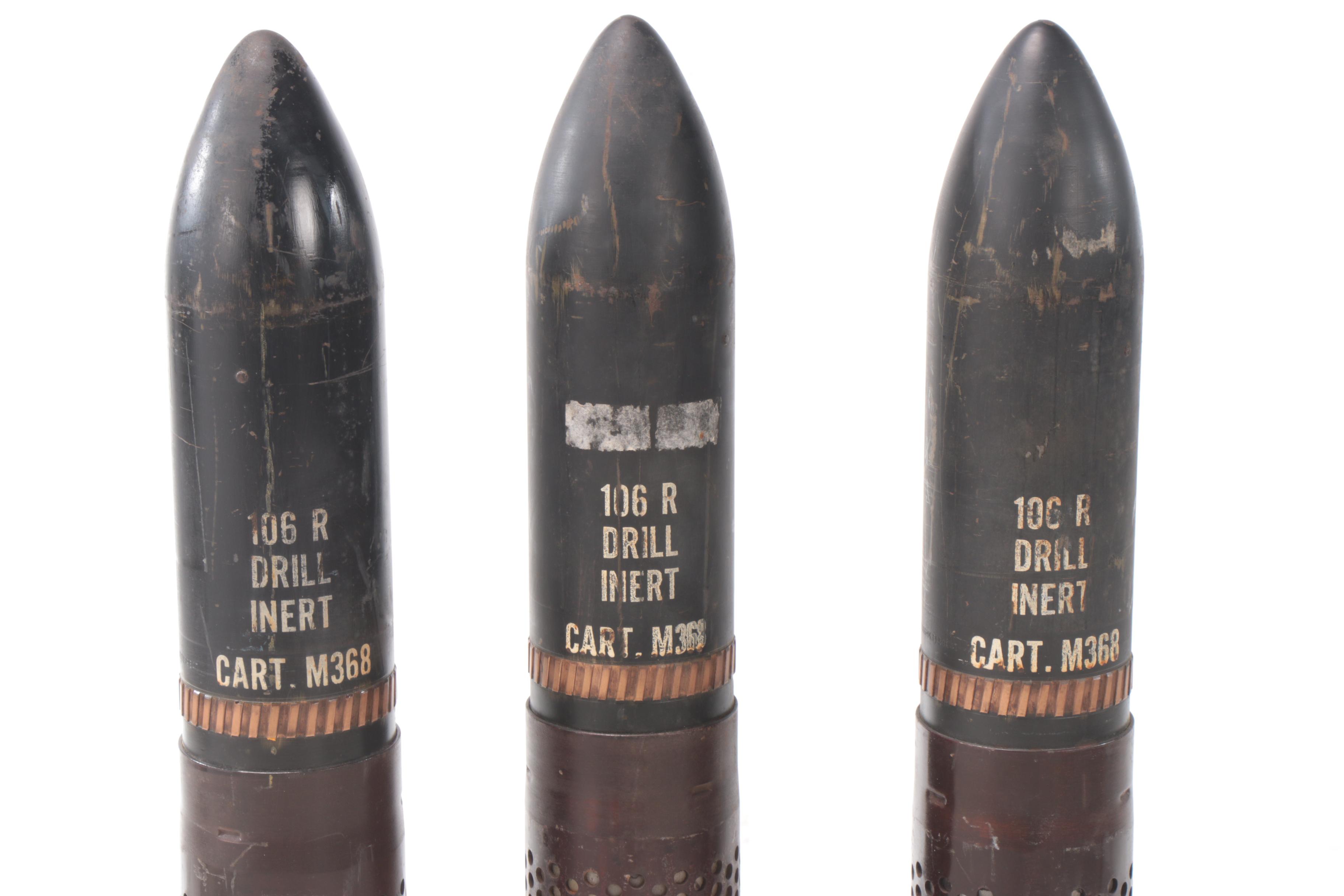 Inert M40 Recoilless Rifle 105mm Practice Artillery Shells