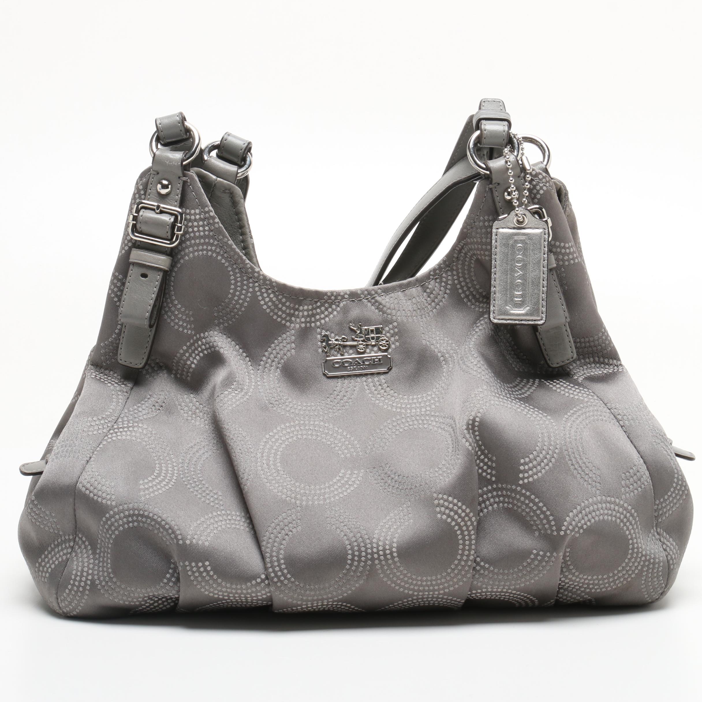 Coach Signature Jacquard Canvas and Leather Handbags