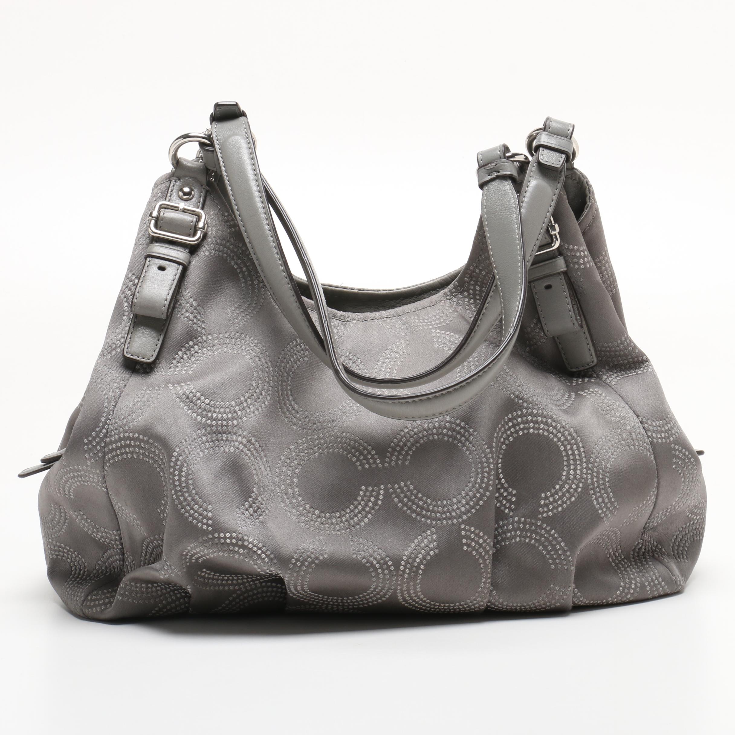 Coach Signature Jacquard Canvas and Leather Handbags