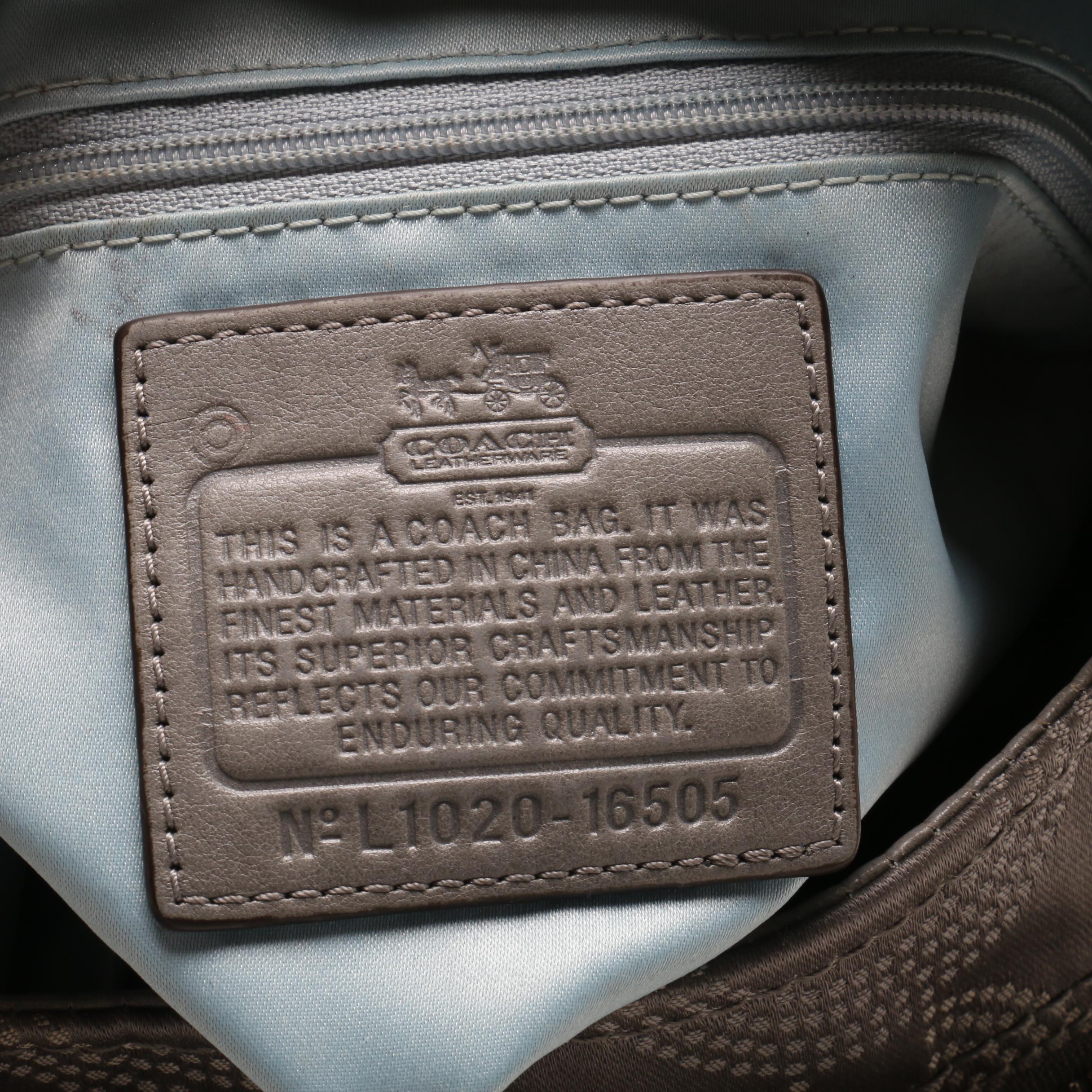 Coach Signature Jacquard Canvas and Leather Handbags