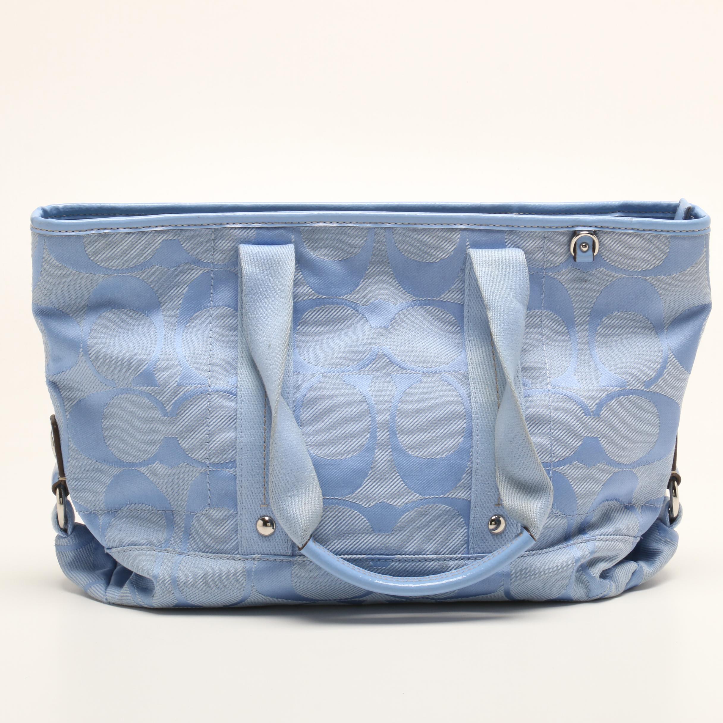Coach Signature Jacquard Canvas and Leather Handbags