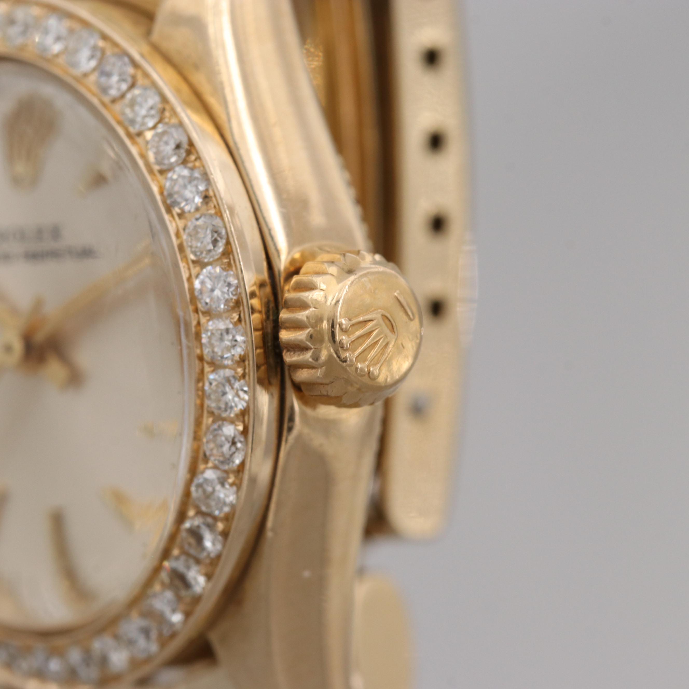 Rolex Oyster Perpetual 14K Yellow Gold and Diamond Automatic Watch, 1970