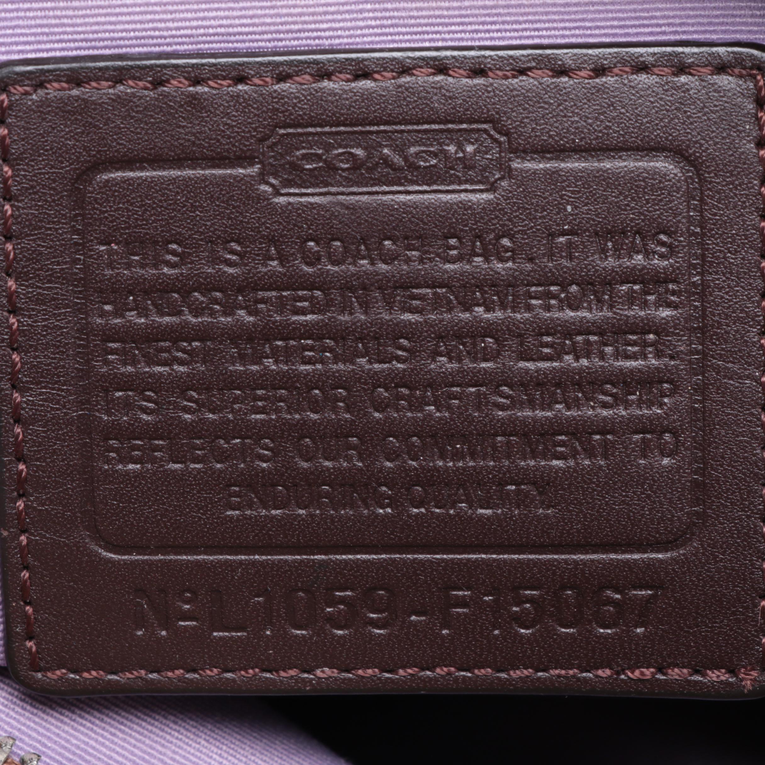 Coach Signature Jacquard Canvas Handbag, Leather Handbags and Wallet