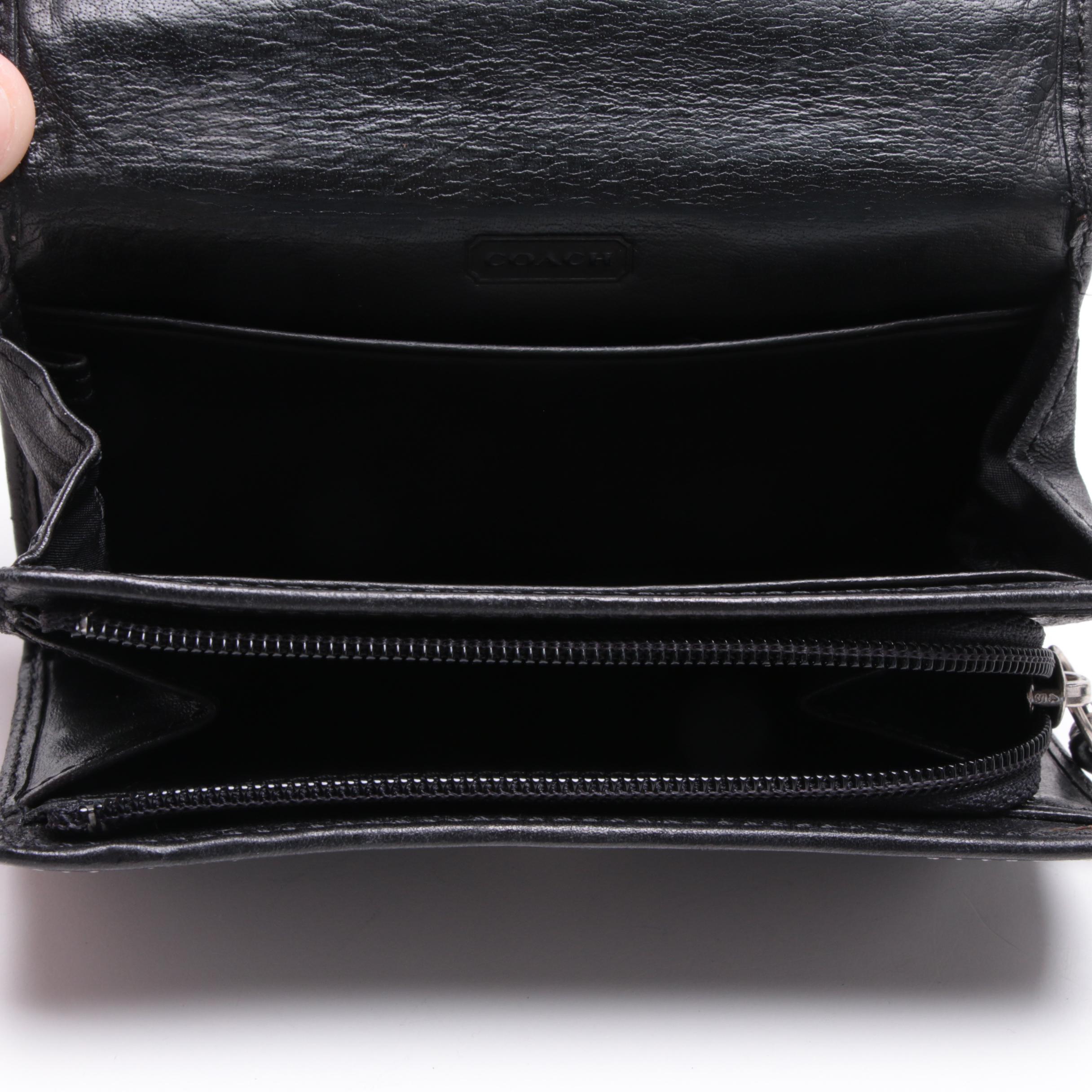 Coach Signature Jacquard Canvas Handbag, Leather Handbags and Wallet