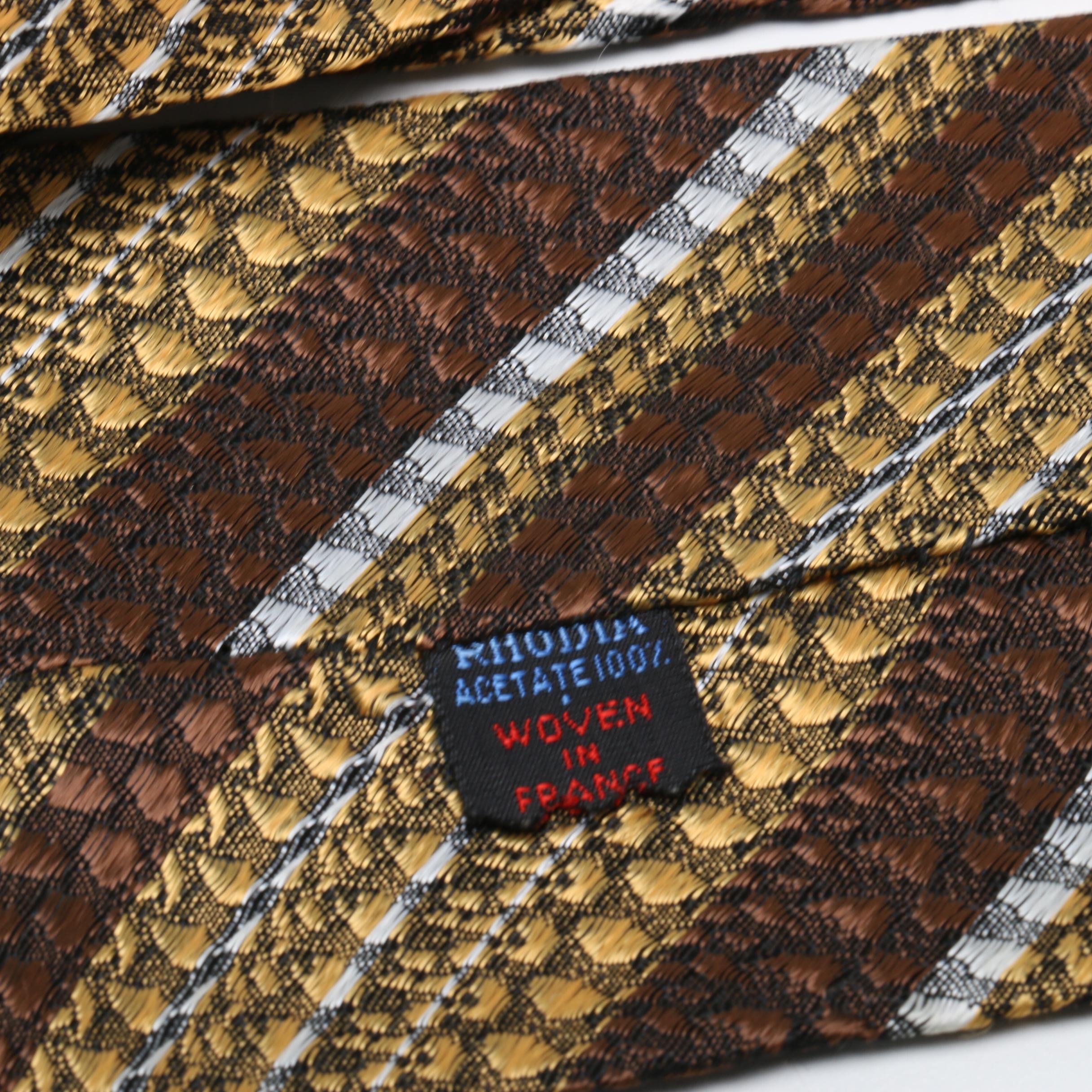 Rhodia and Countess Wara Synthetic Blend Neckties and Other Neckties, Vintage