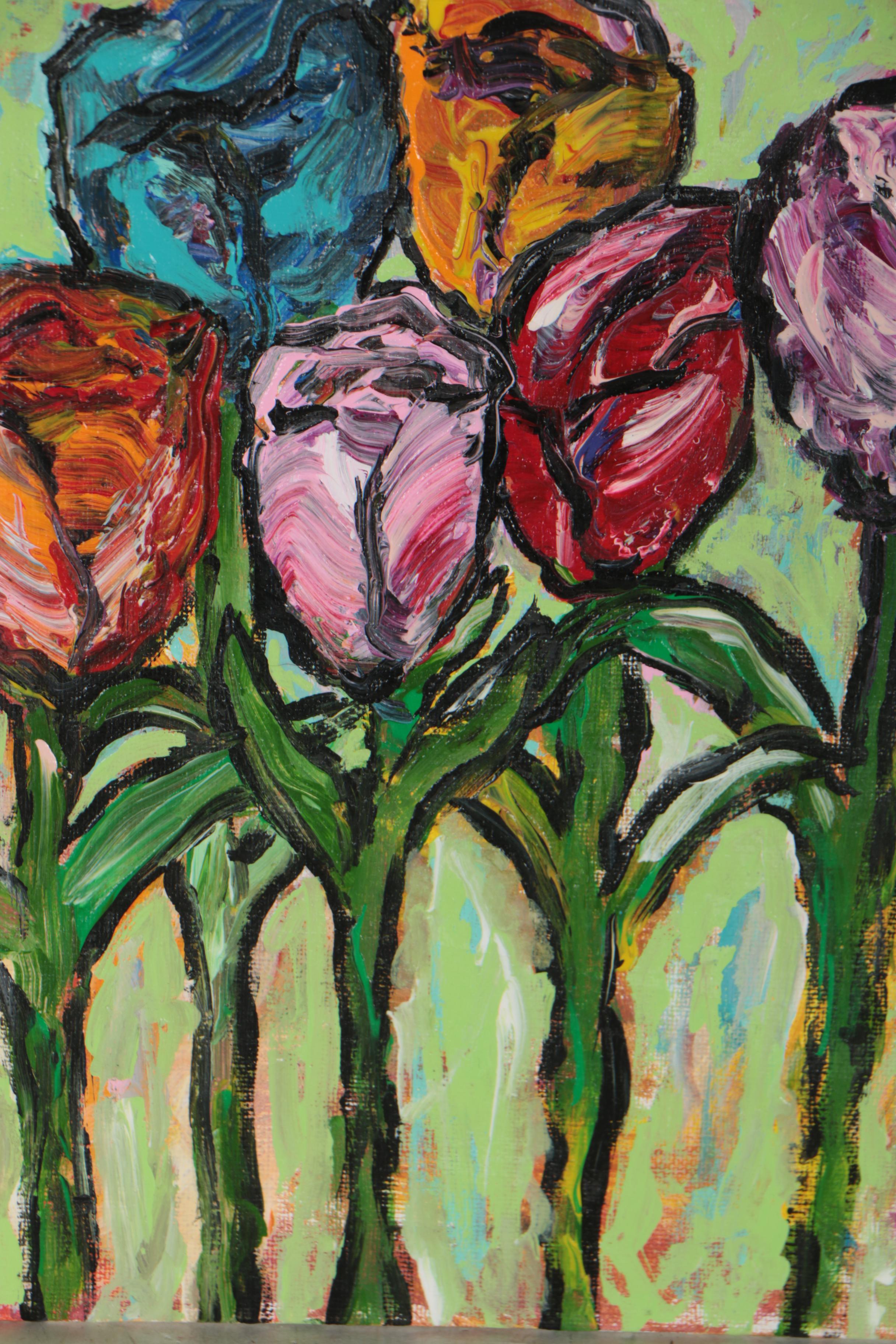 Erica J. Heberling Acrylic Painting "Tulips"