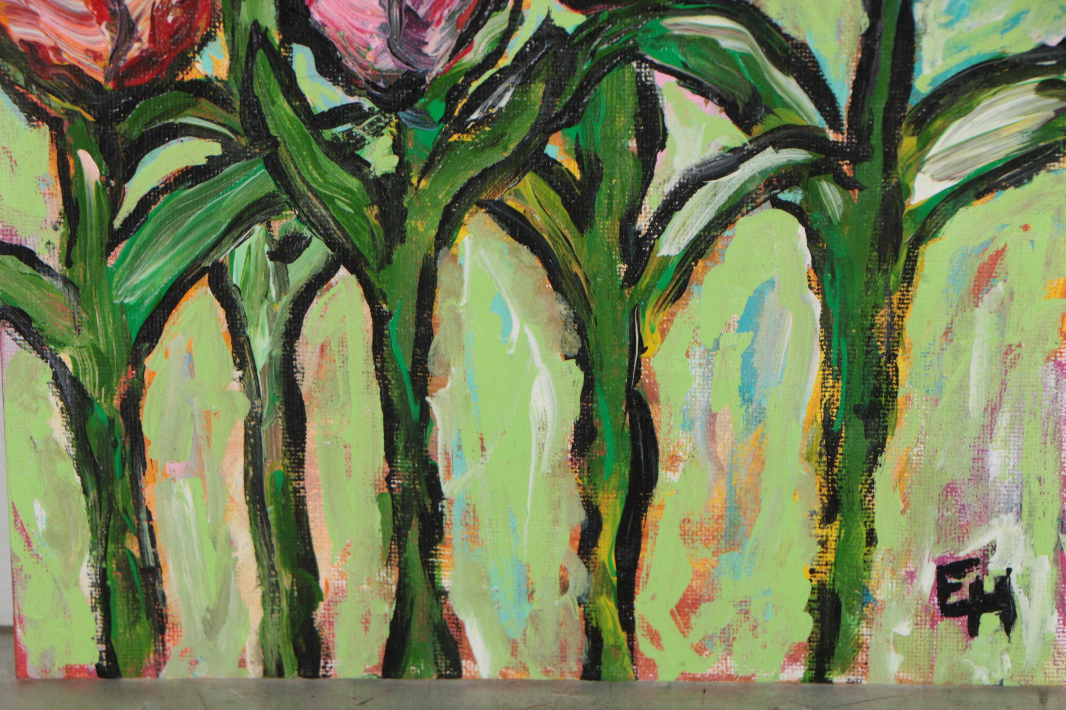 Erica J. Heberling Acrylic Painting "Tulips"