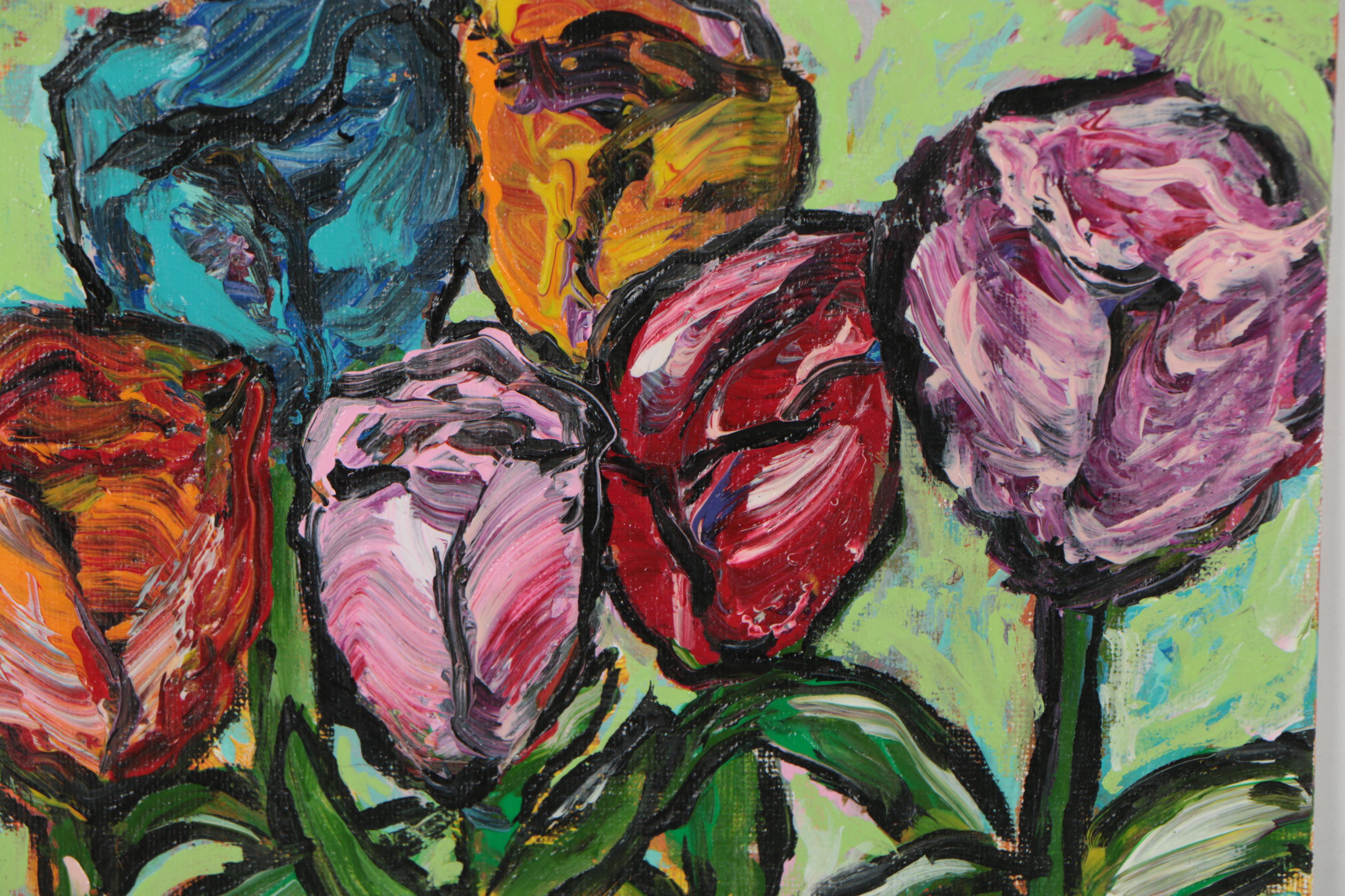 Erica J. Heberling Acrylic Painting "Tulips"