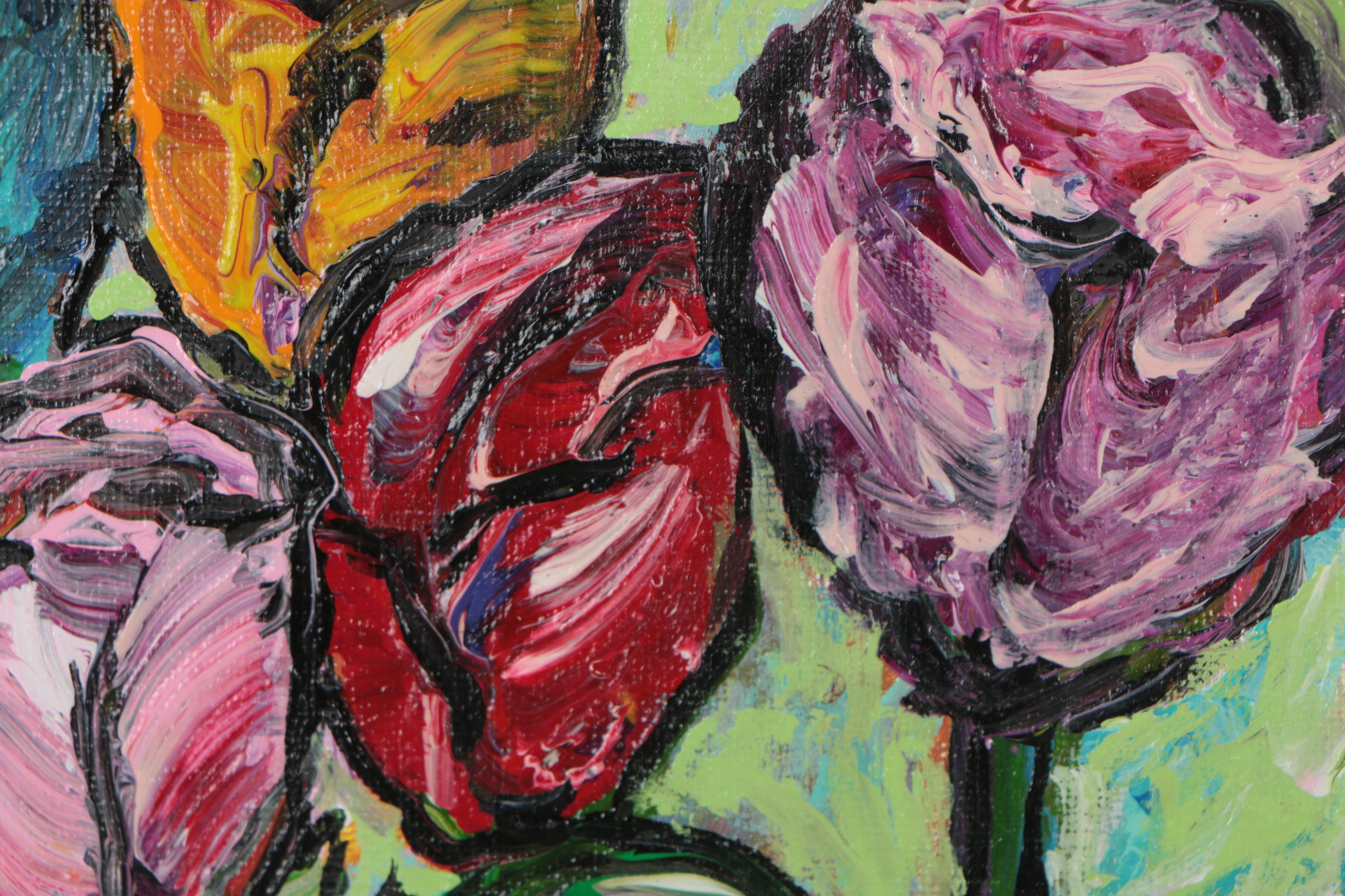 Erica J. Heberling Acrylic Painting "Tulips"