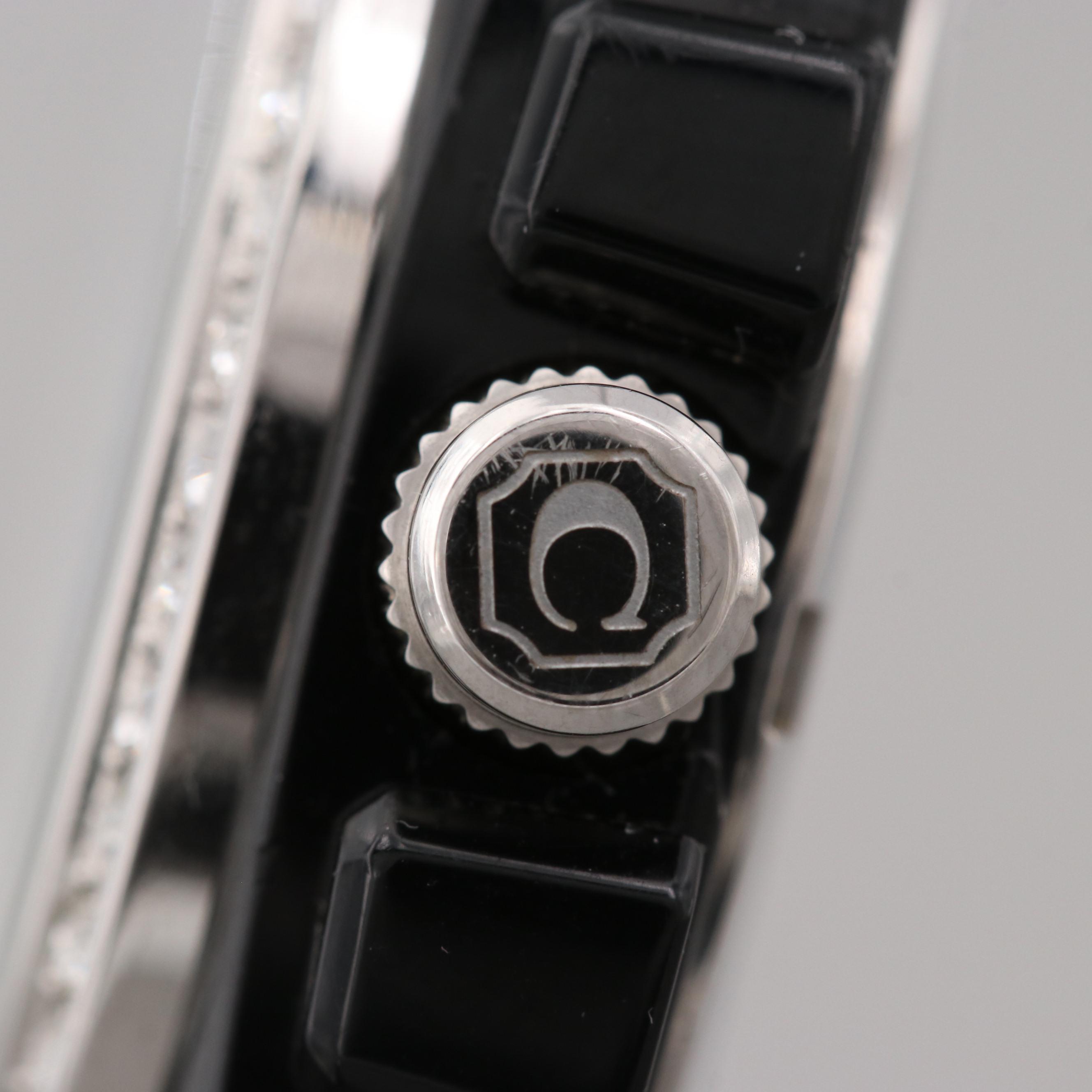 Coach Boy Friend Stainless Steel Quartz Watch With Swarovski Crystal Bezel