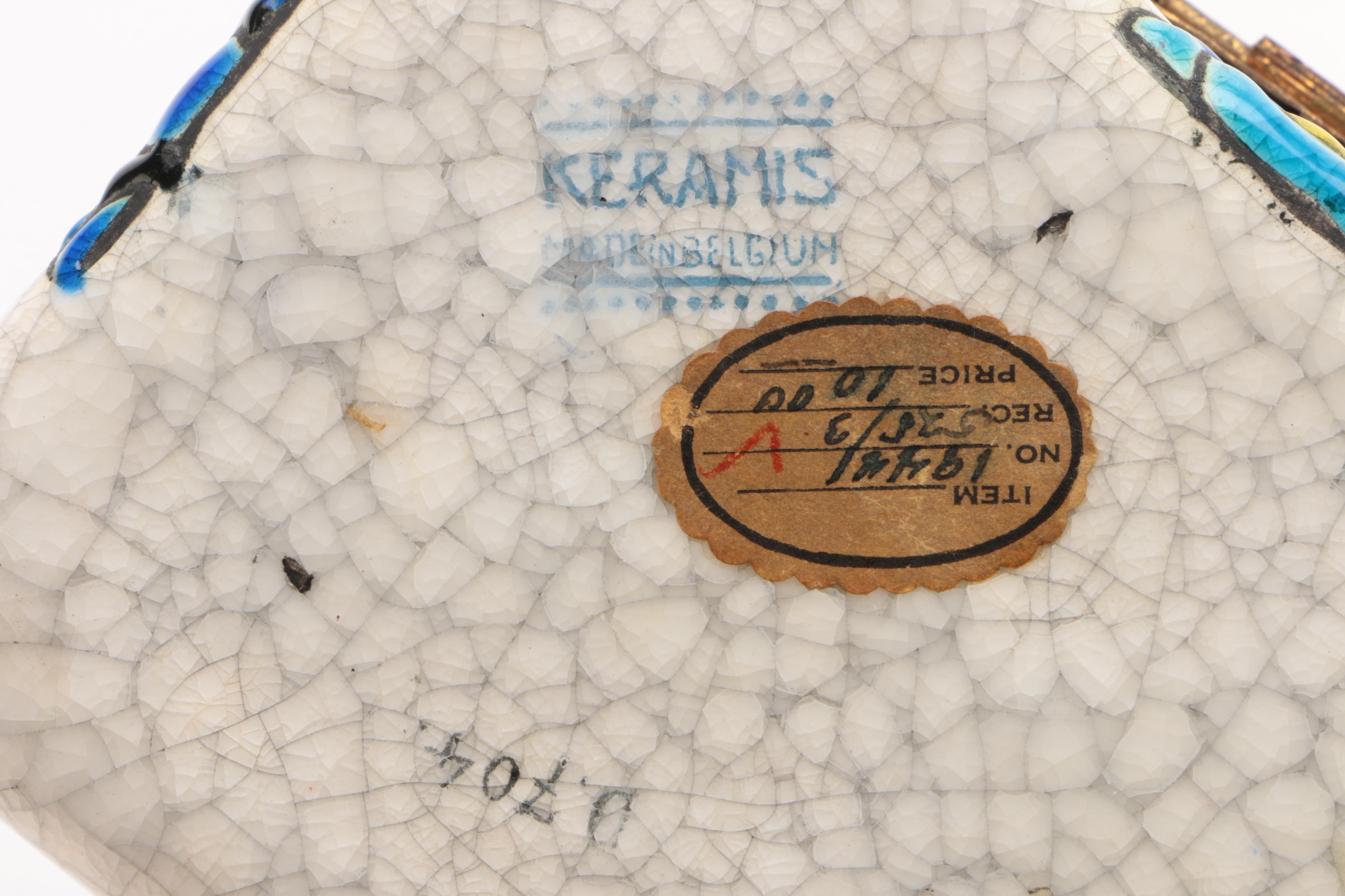 Boch Frères Keramis Earthenware Lidded Box by Charles Catteau, 1923