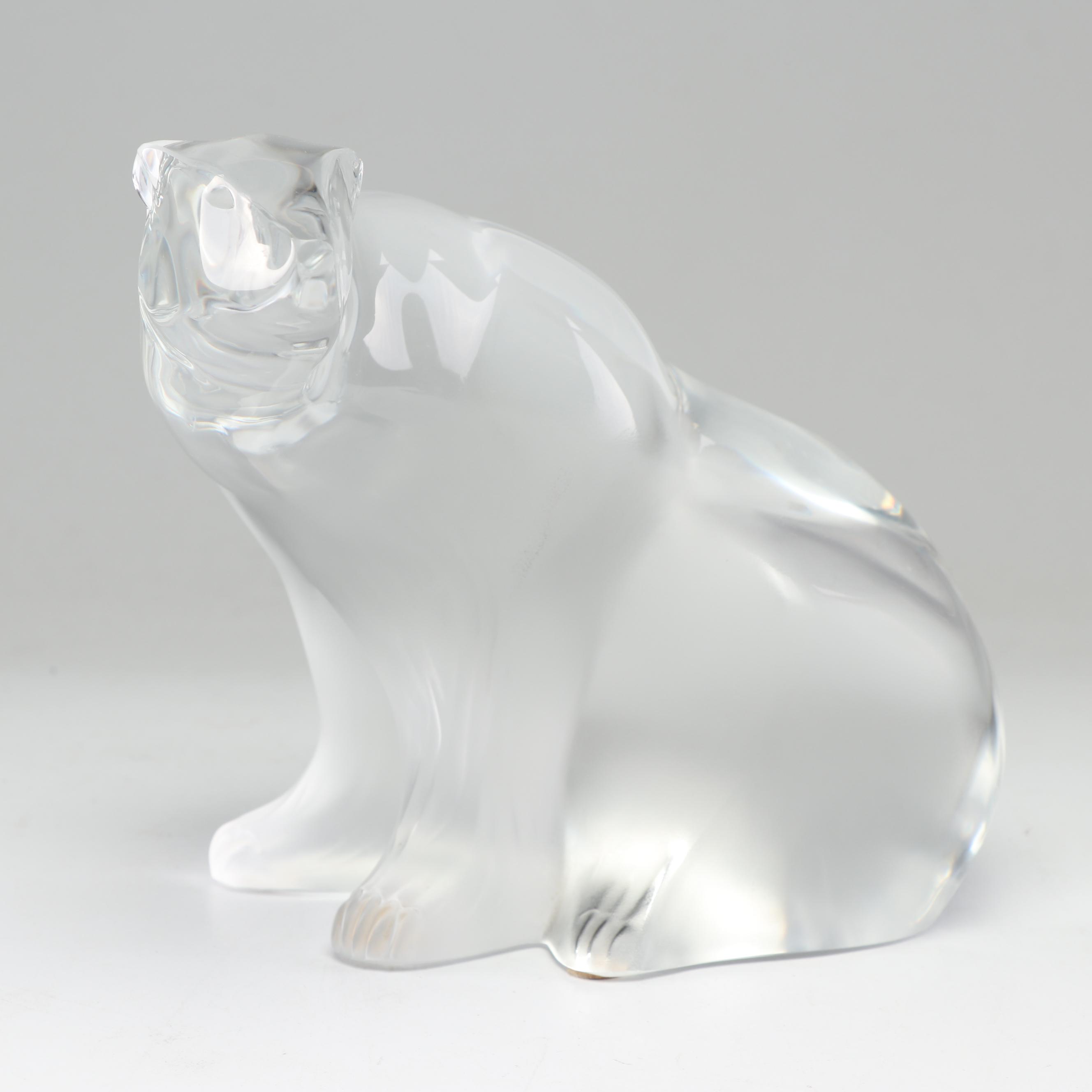 Lalique Crystal Polar Bear Figurine