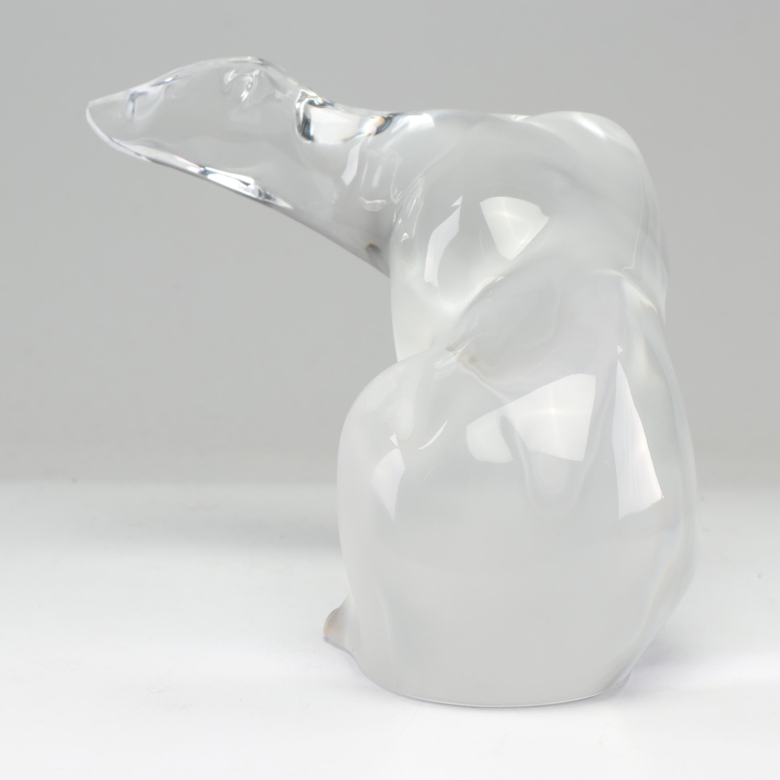 Lalique Crystal Polar Bear Figurine