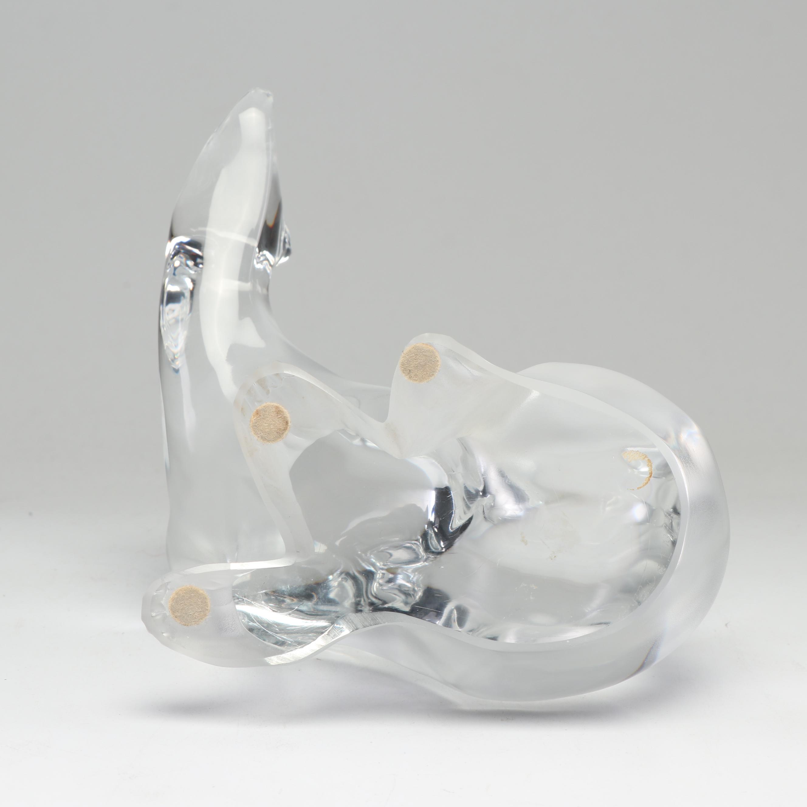 Lalique Crystal Polar Bear Figurine