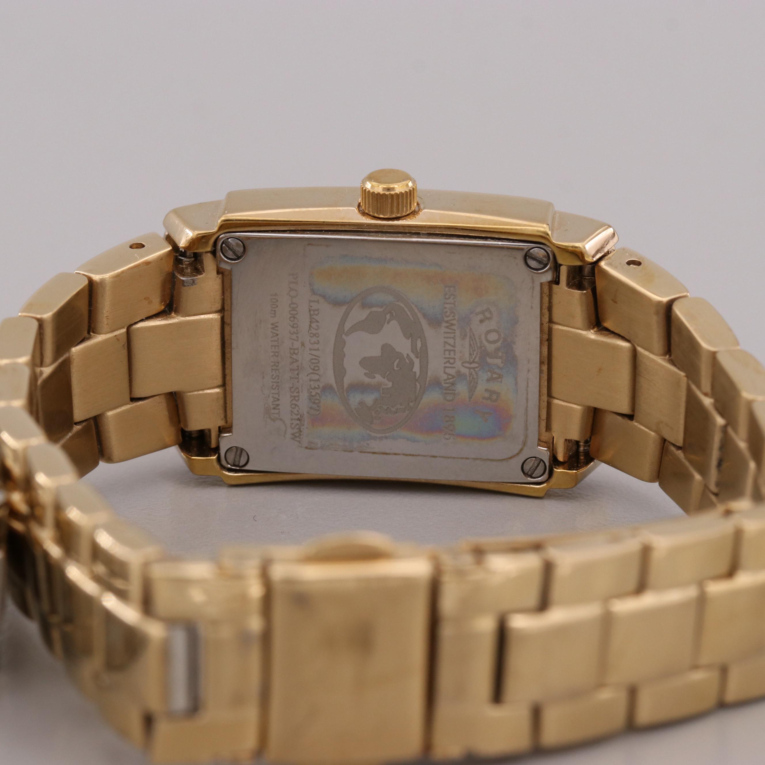 Rotary Stainless Steel Quartz Watches With Dates