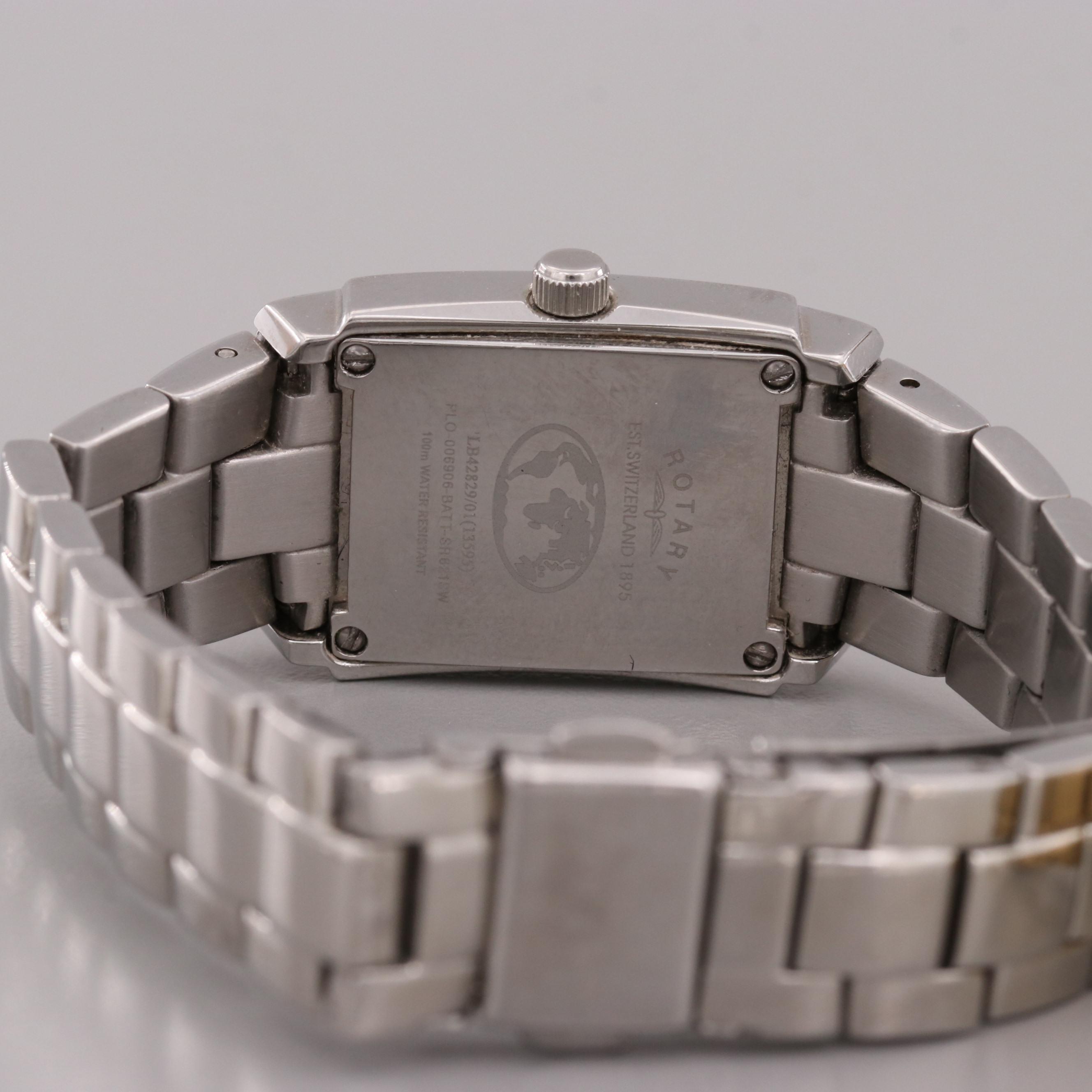 Rotary Stainless Steel Quartz Watches With Dates