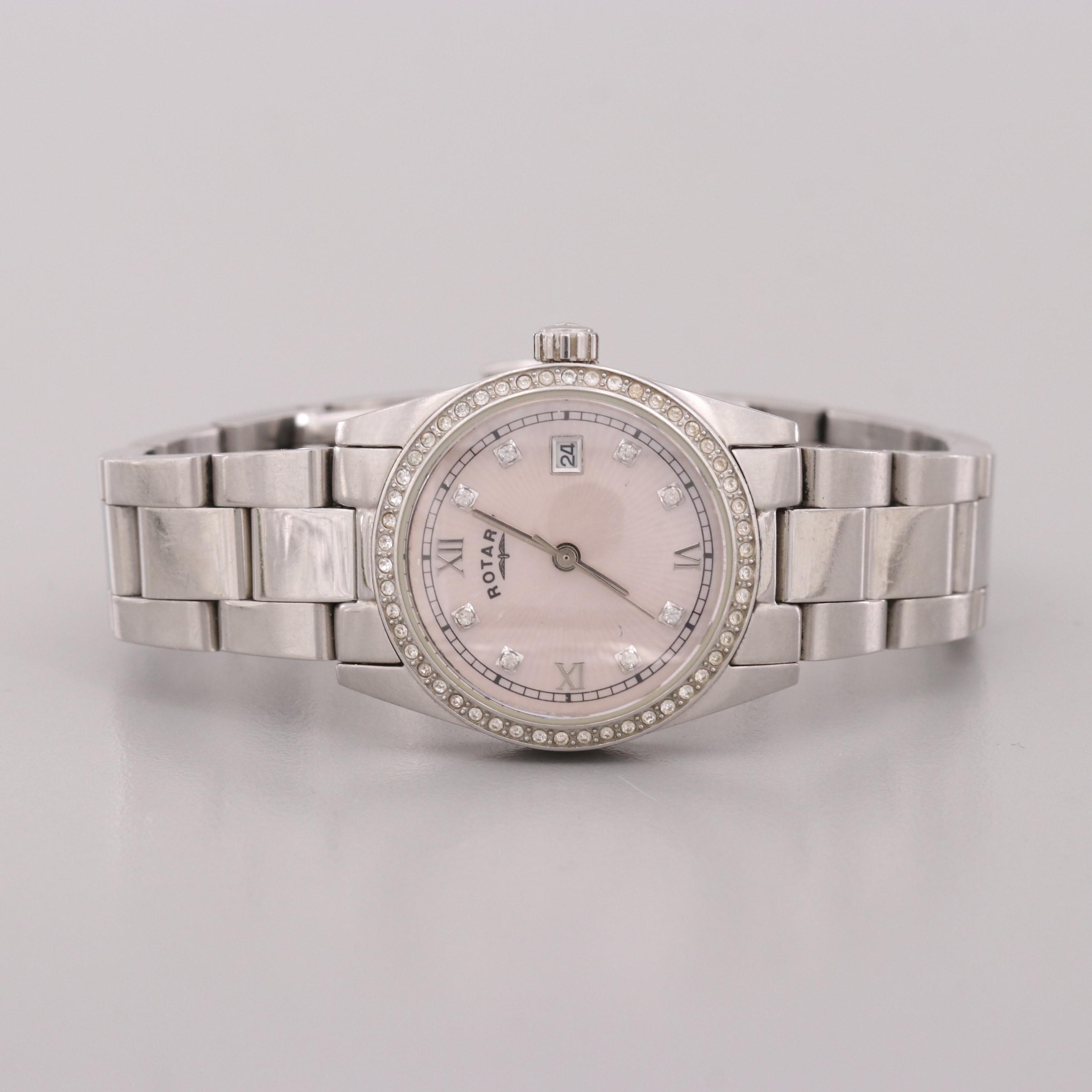 Rotary Stainless Steel Quartz Watches With Dates