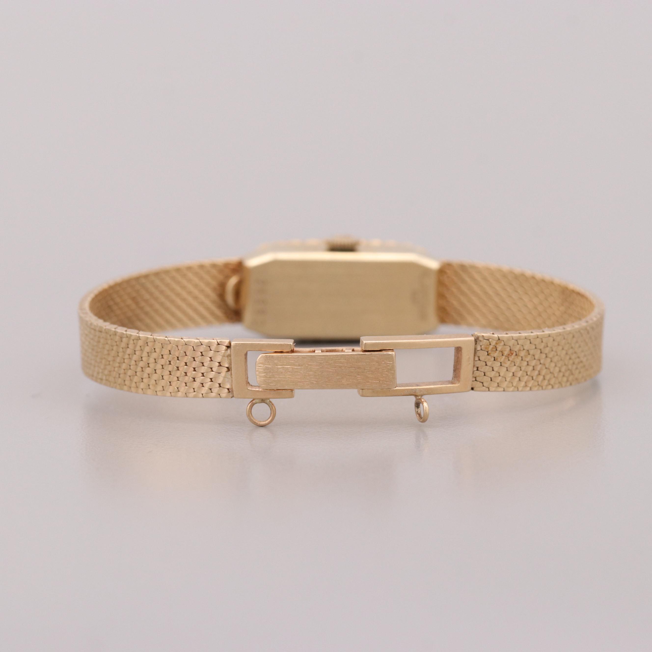 Lucien Piccard 14K Yellow Gold Seventeen Jewel Watch