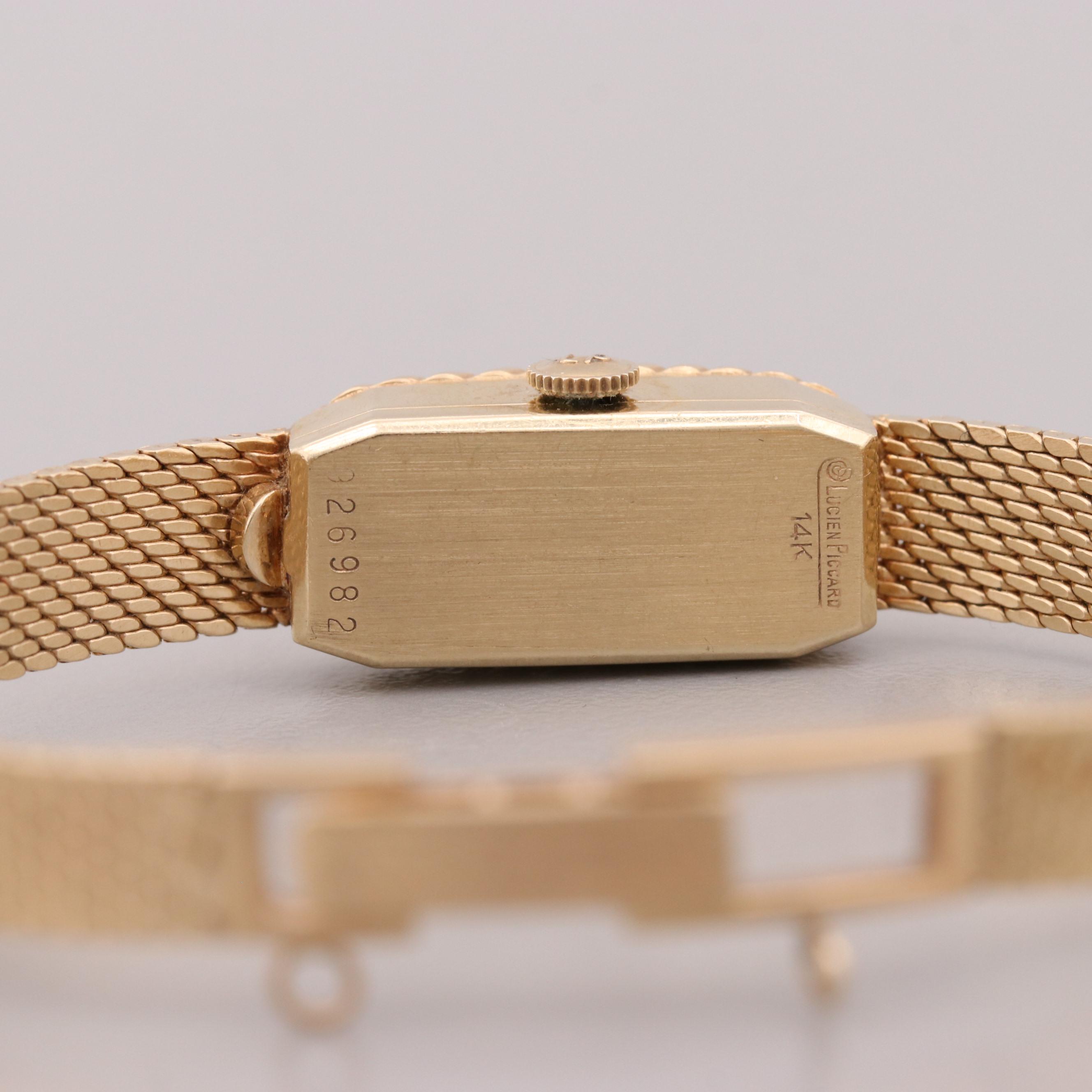 Lucien Piccard 14K Yellow Gold Seventeen Jewel Watch