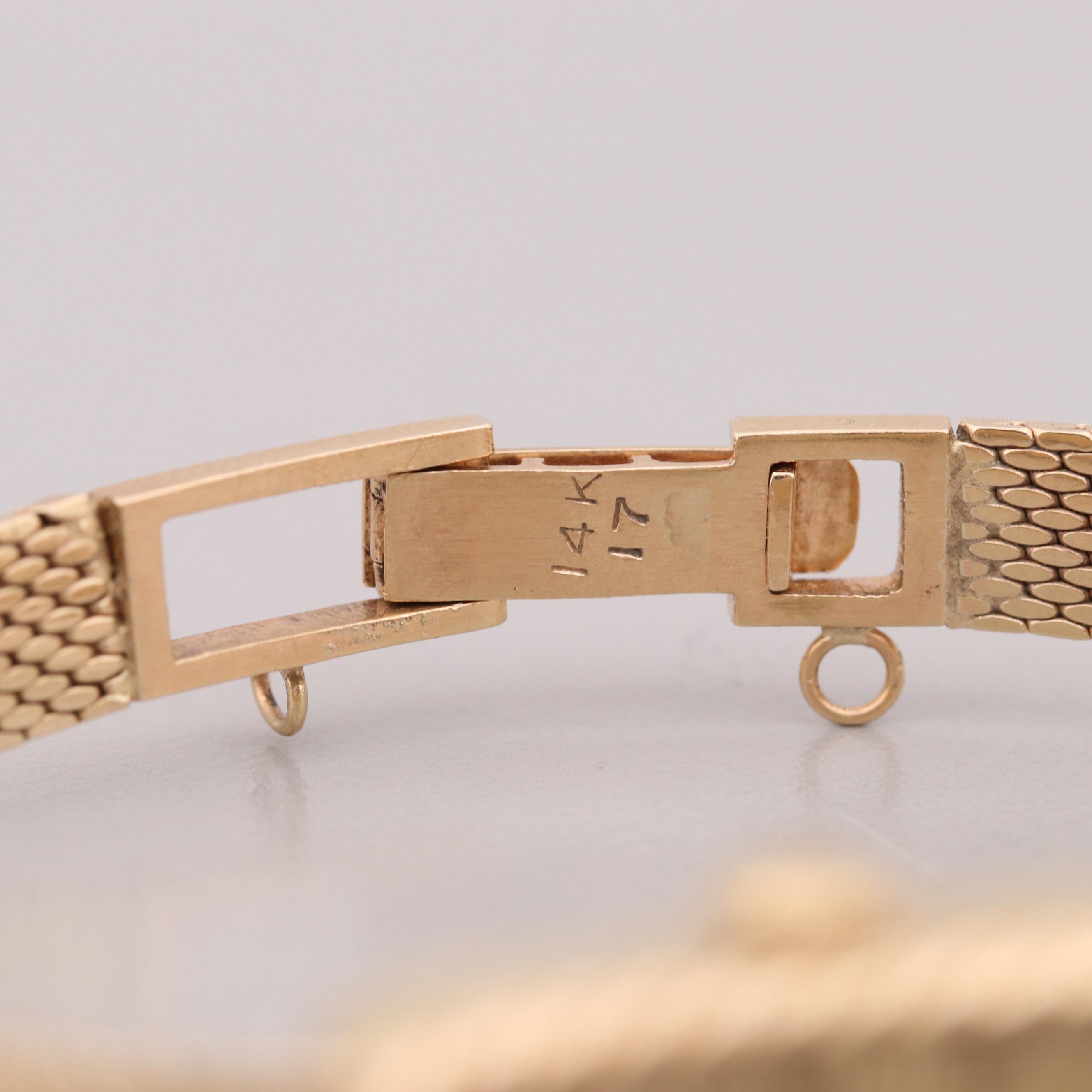 Lucien Piccard 14K Yellow Gold Seventeen Jewel Watch