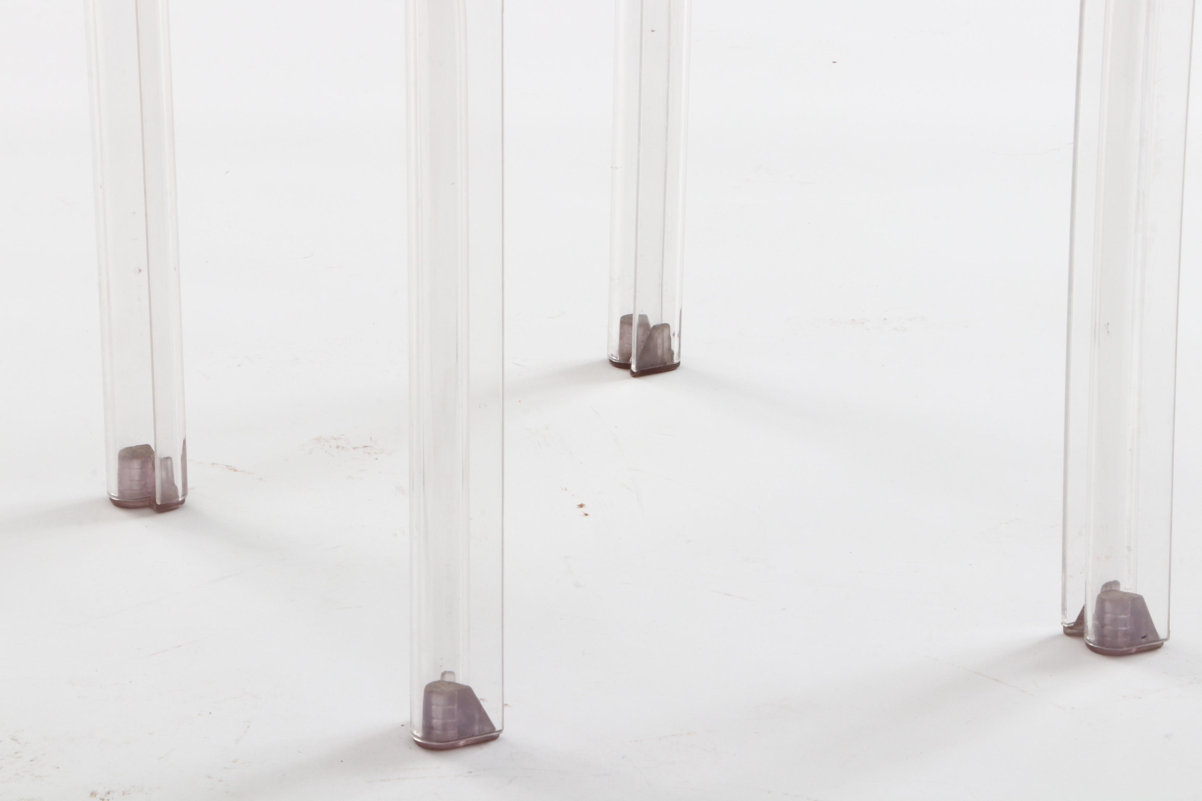 Vico Magistretti for Heller "Selene" Ghost Stacking Side Chairs