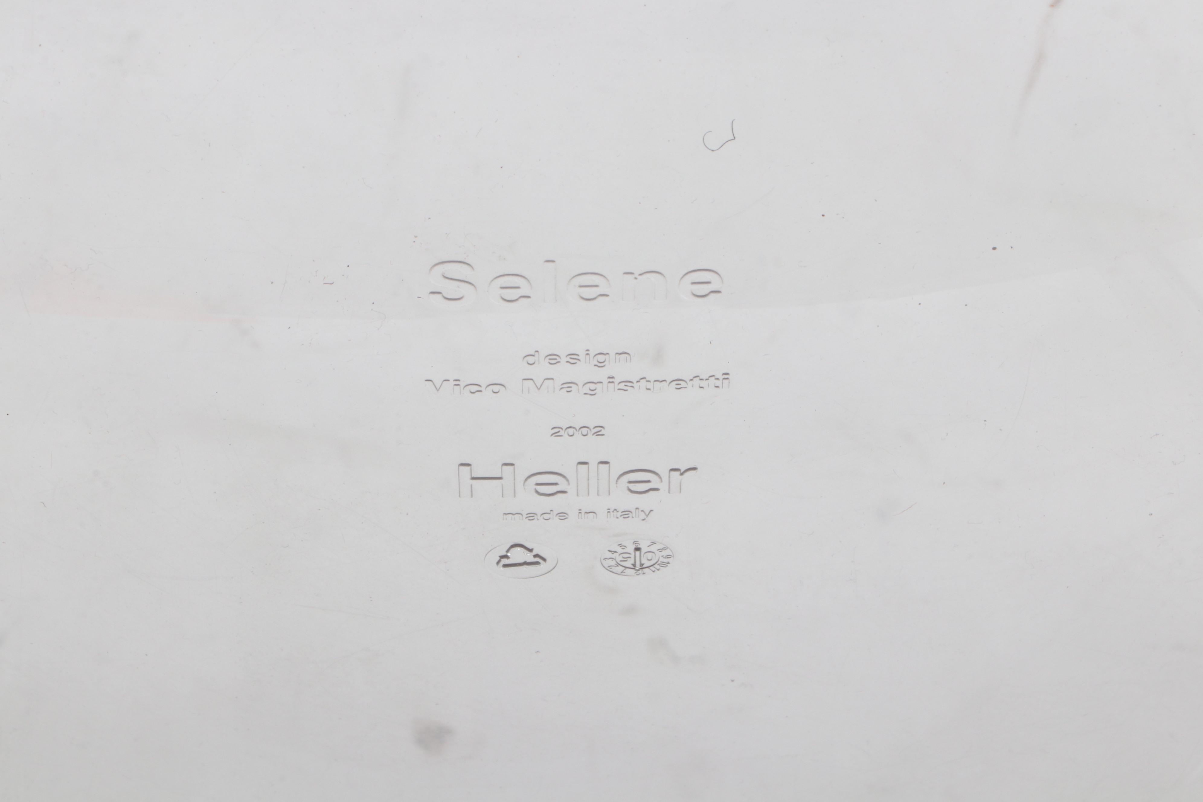 Vico Magistretti for Heller "Selene" Ghost Stacking Side Chairs