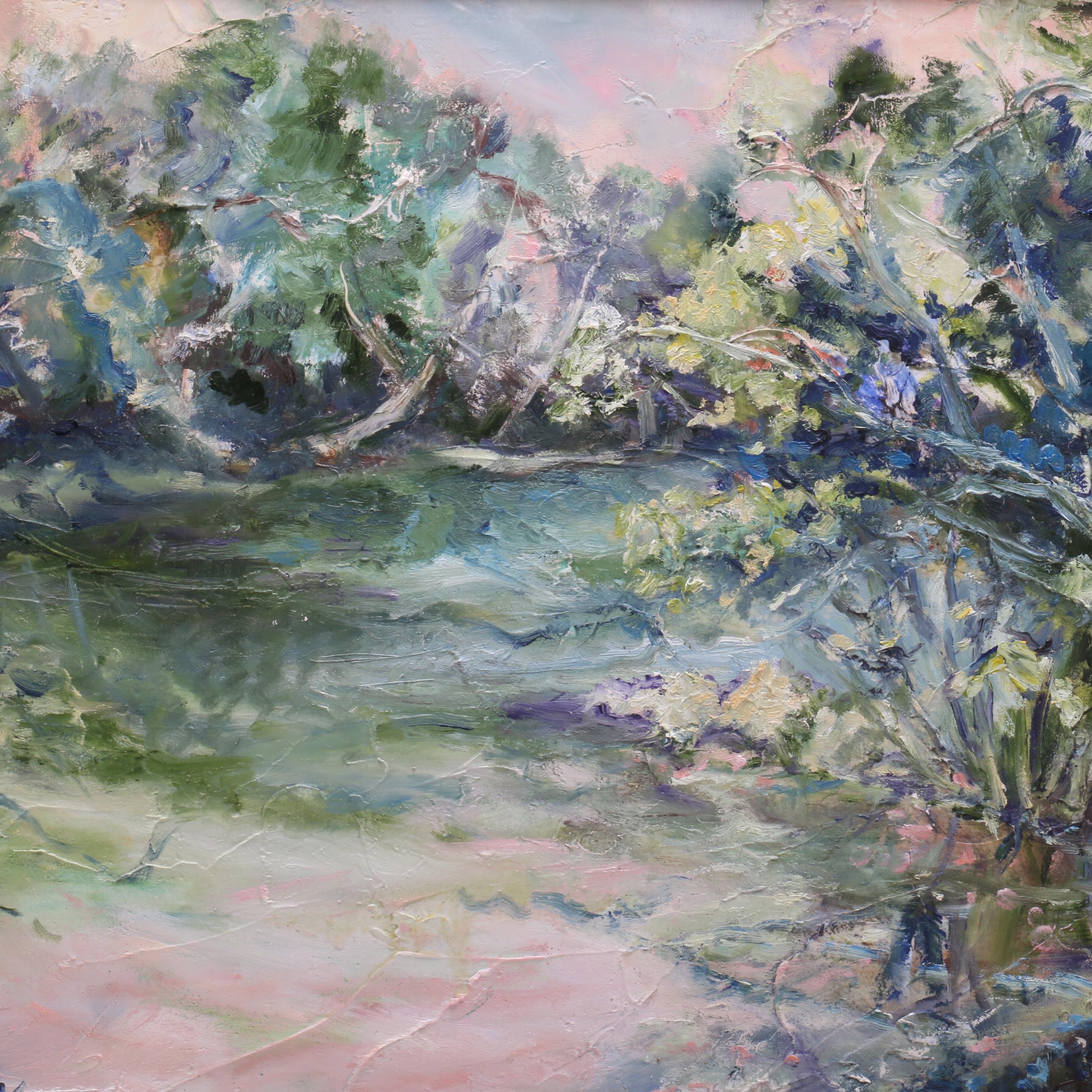 Pennington Impressionist Style Landscape Oil Painting