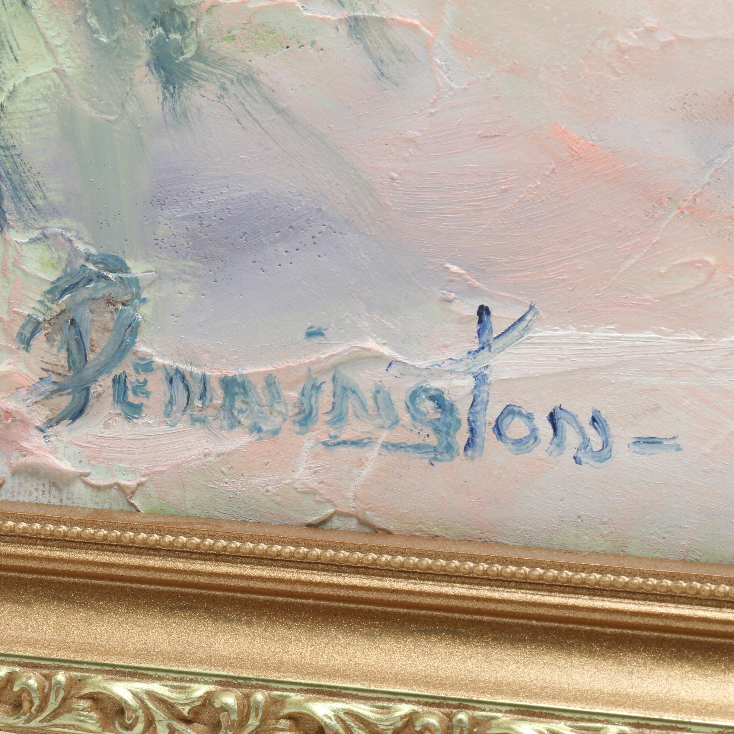 Pennington Impressionist Style Landscape Oil Painting