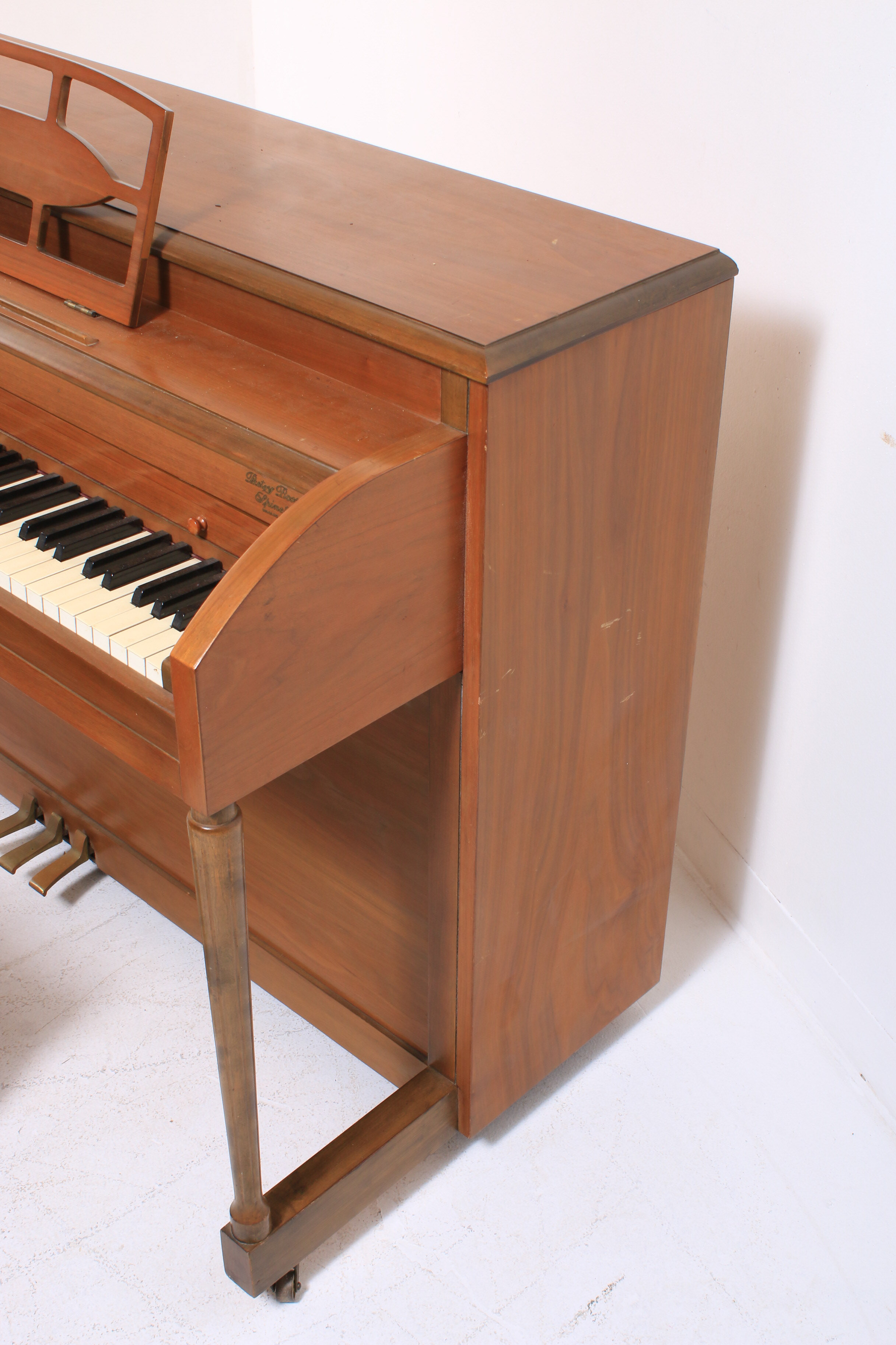 Lester Spinet Upright Piano with Bench and Sheet Music