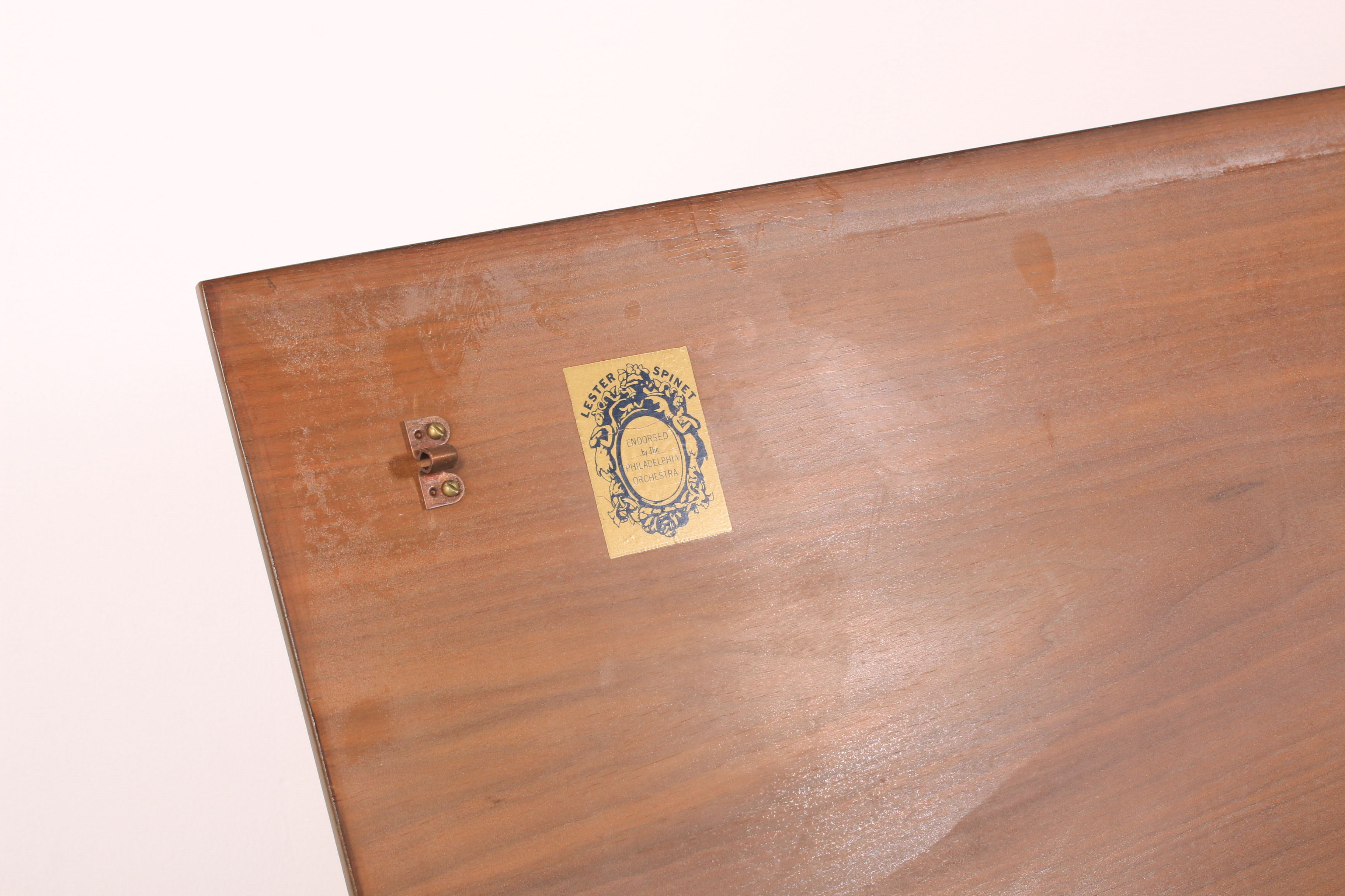 Lester Spinet Upright Piano with Bench and Sheet Music