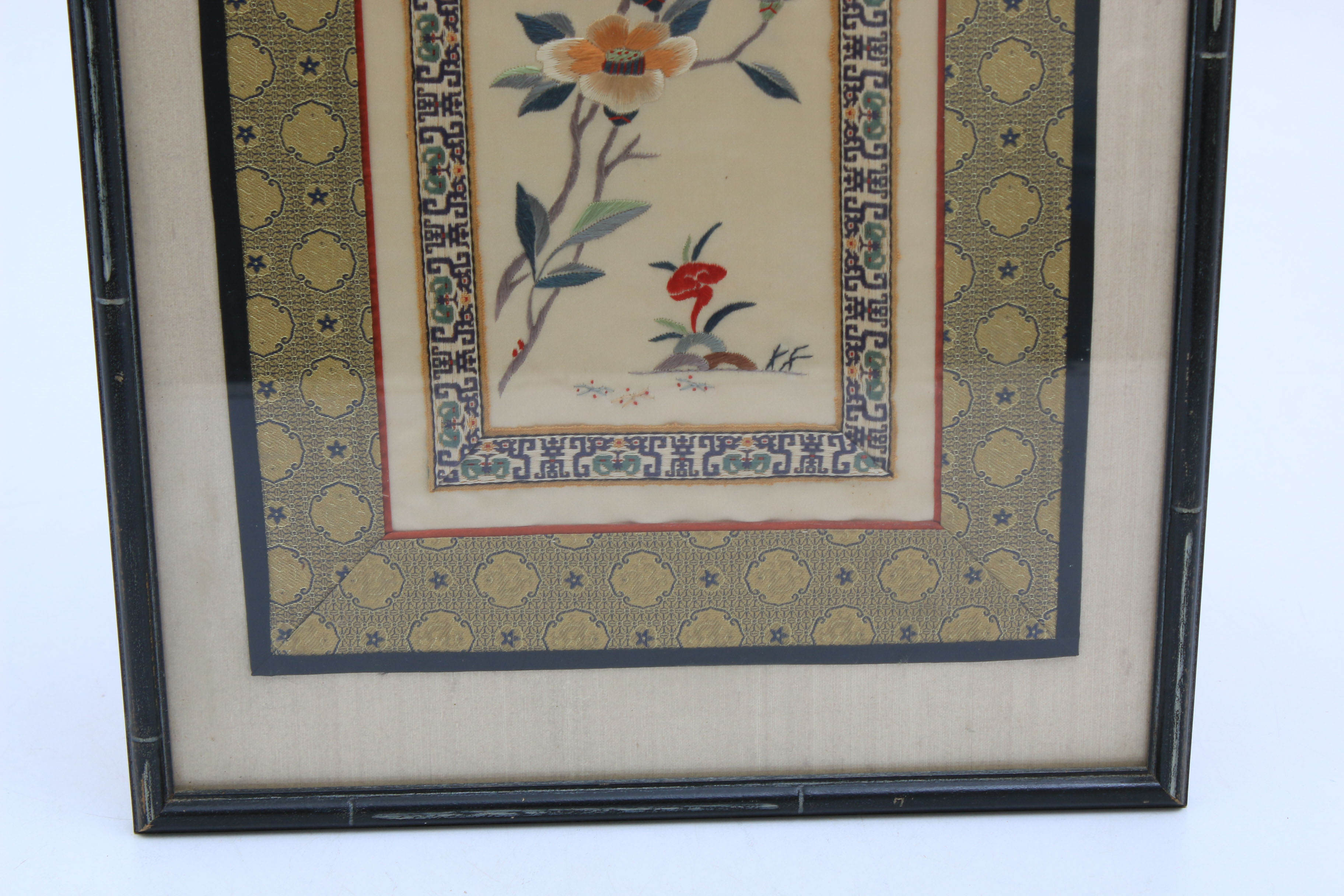Chinese Silk Embroidered Panel