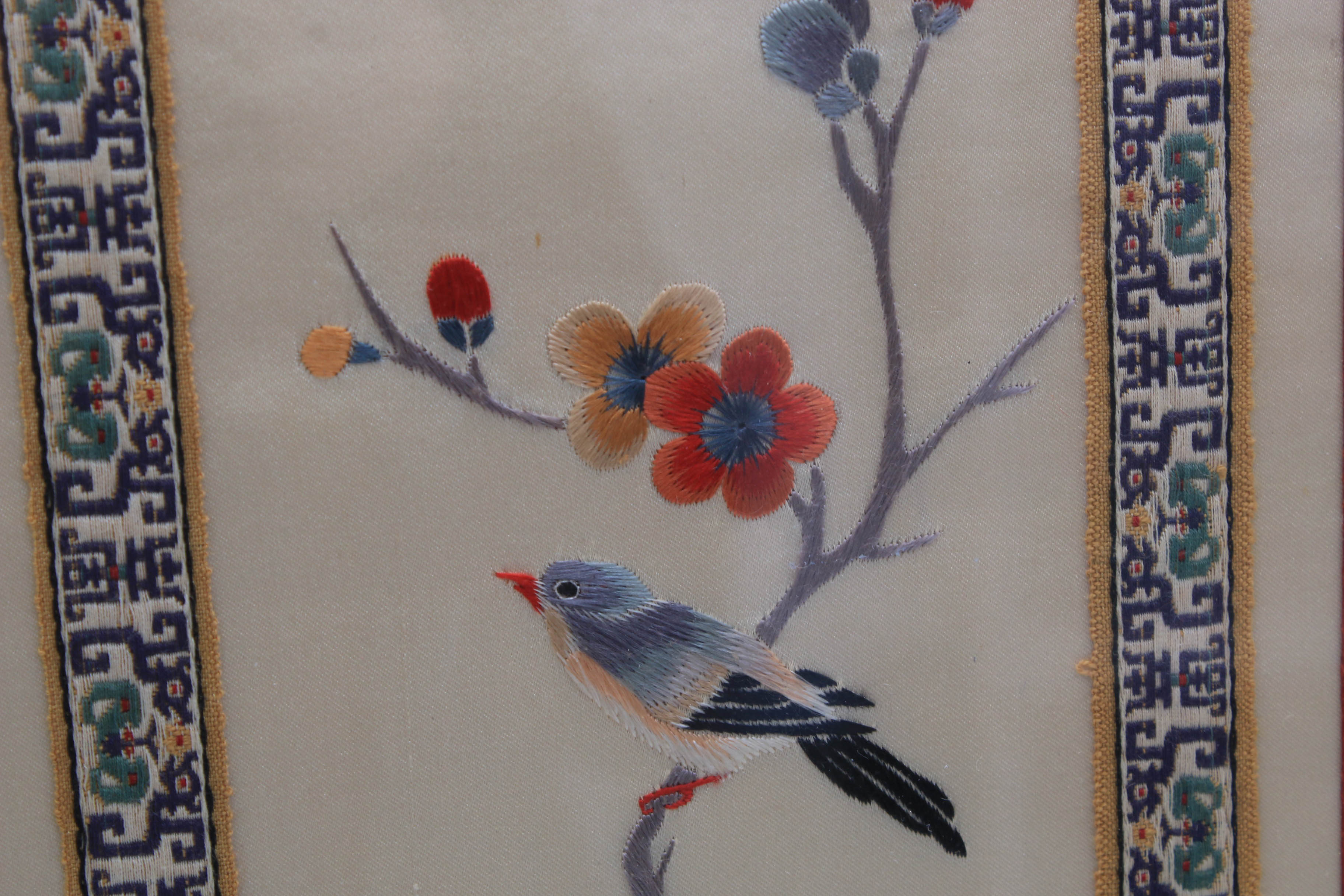 Chinese Silk Embroidered Panel