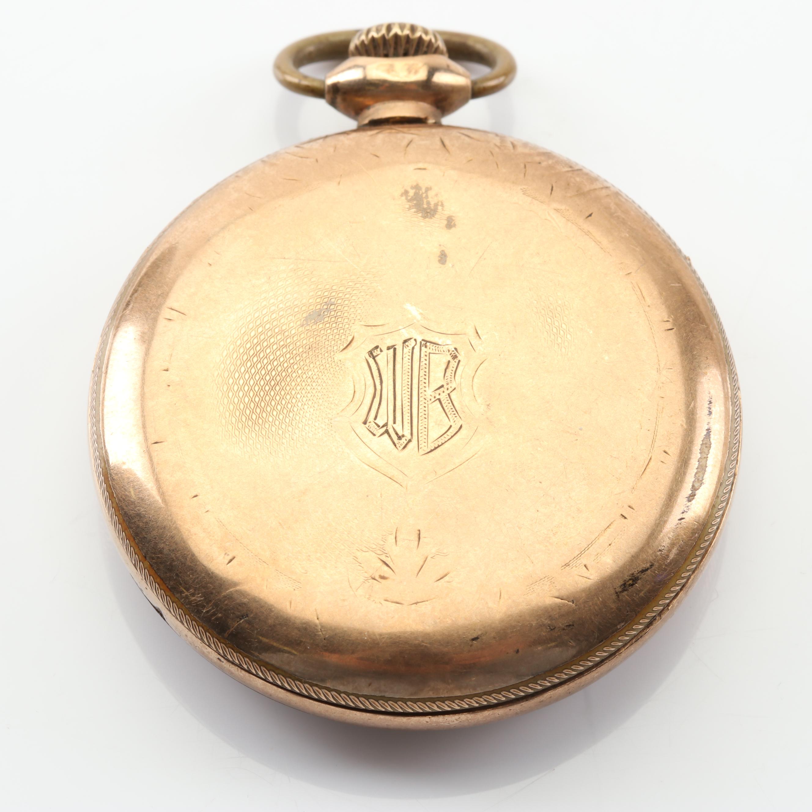 Gold Elgin Open Face Pocket Watch