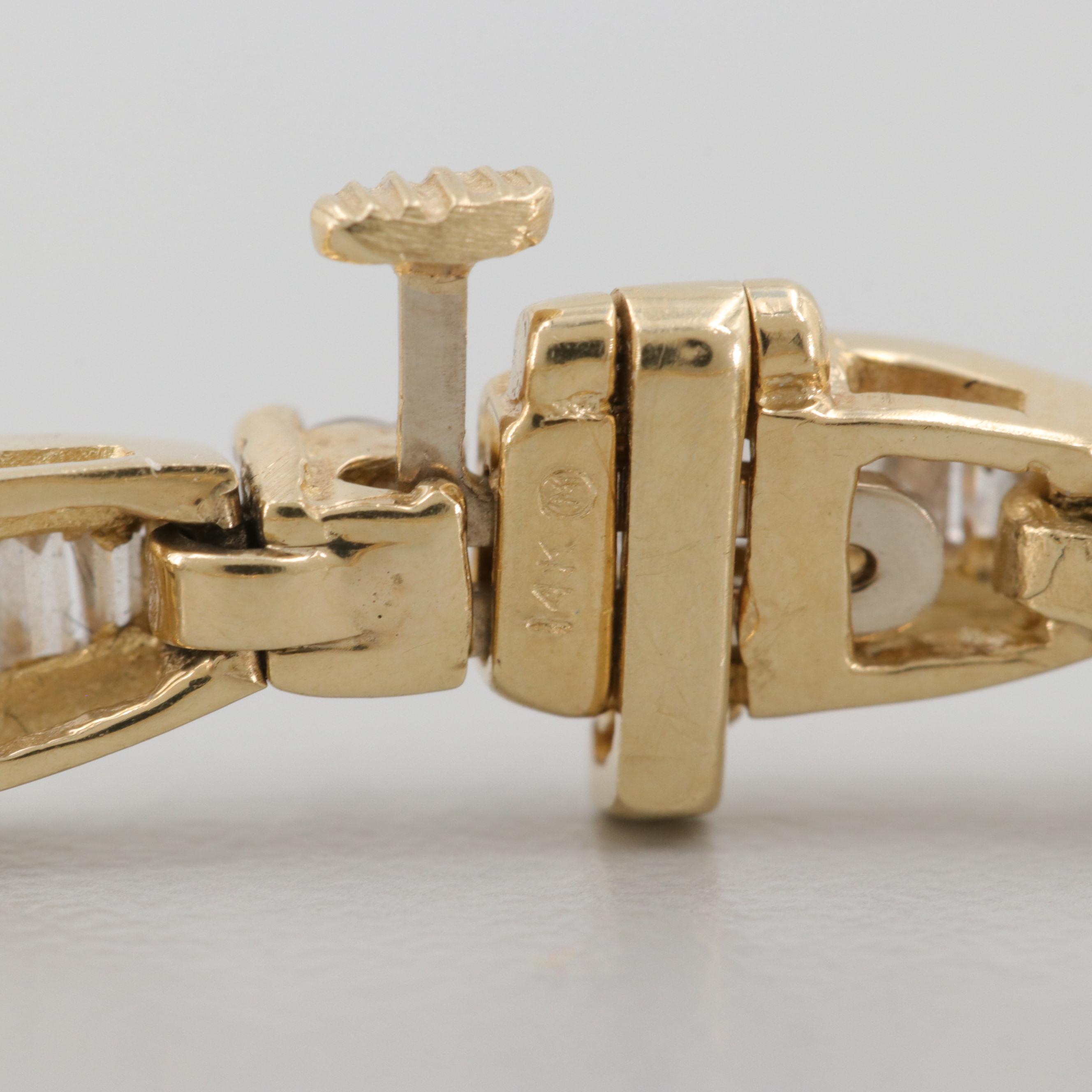 14K Yellow Gold 3.36 CTW Diamond Bracelet