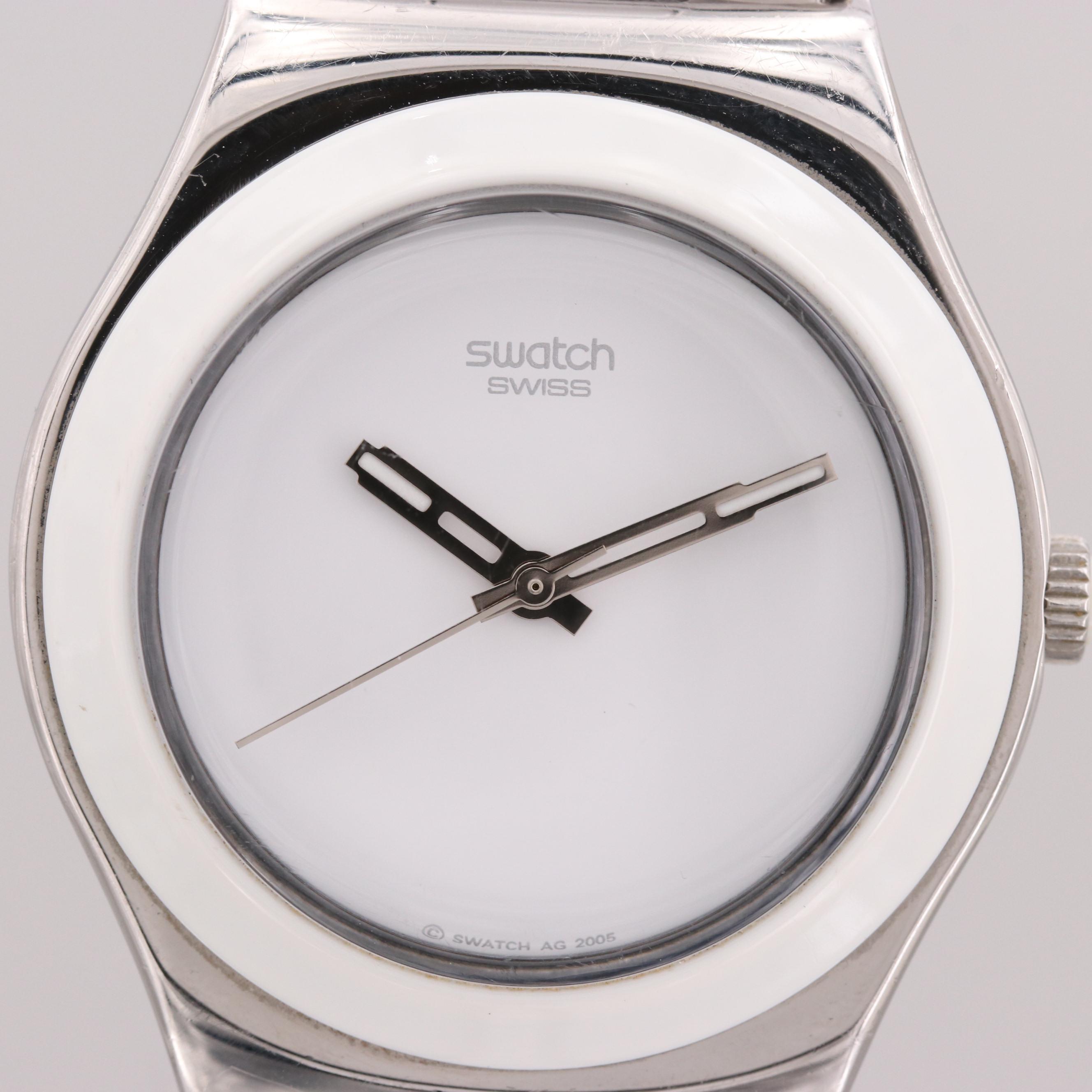 Swatch Irony Ceramic And Stainless Steel Quartz Watch