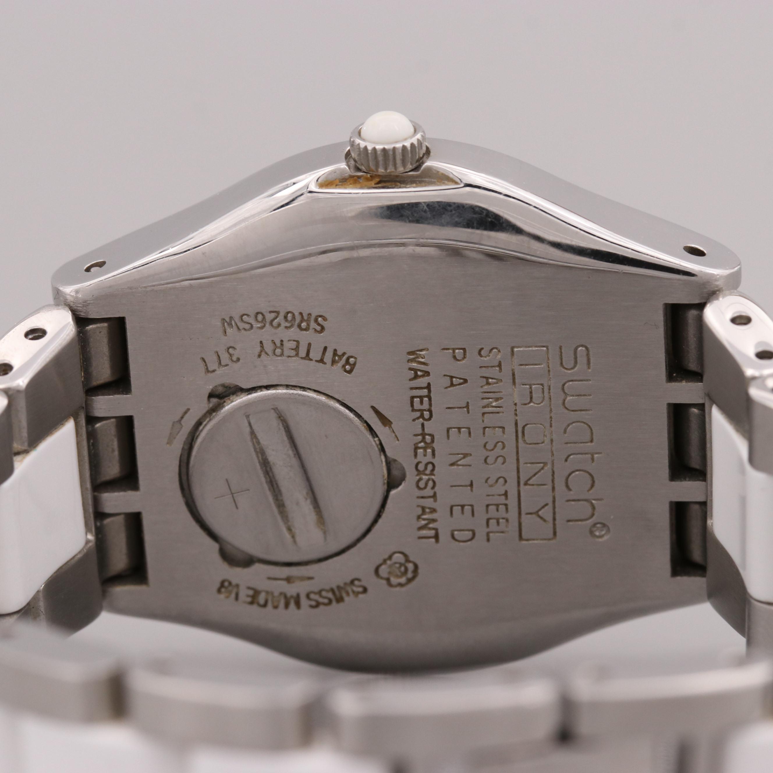 Swatch Irony Ceramic And Stainless Steel Quartz Watch