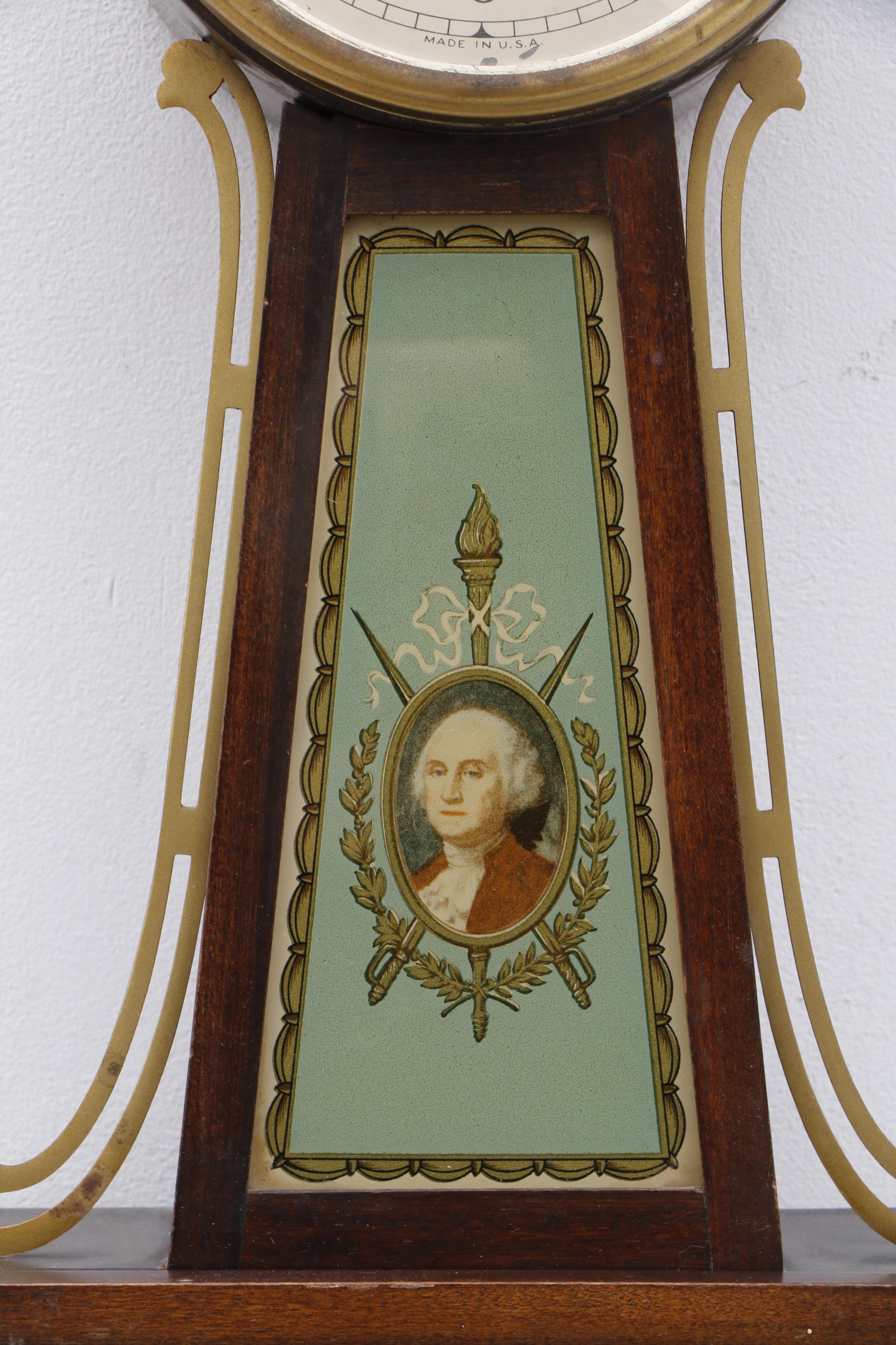 Plymouth "George Washington" Banjo Clock, 20th Century