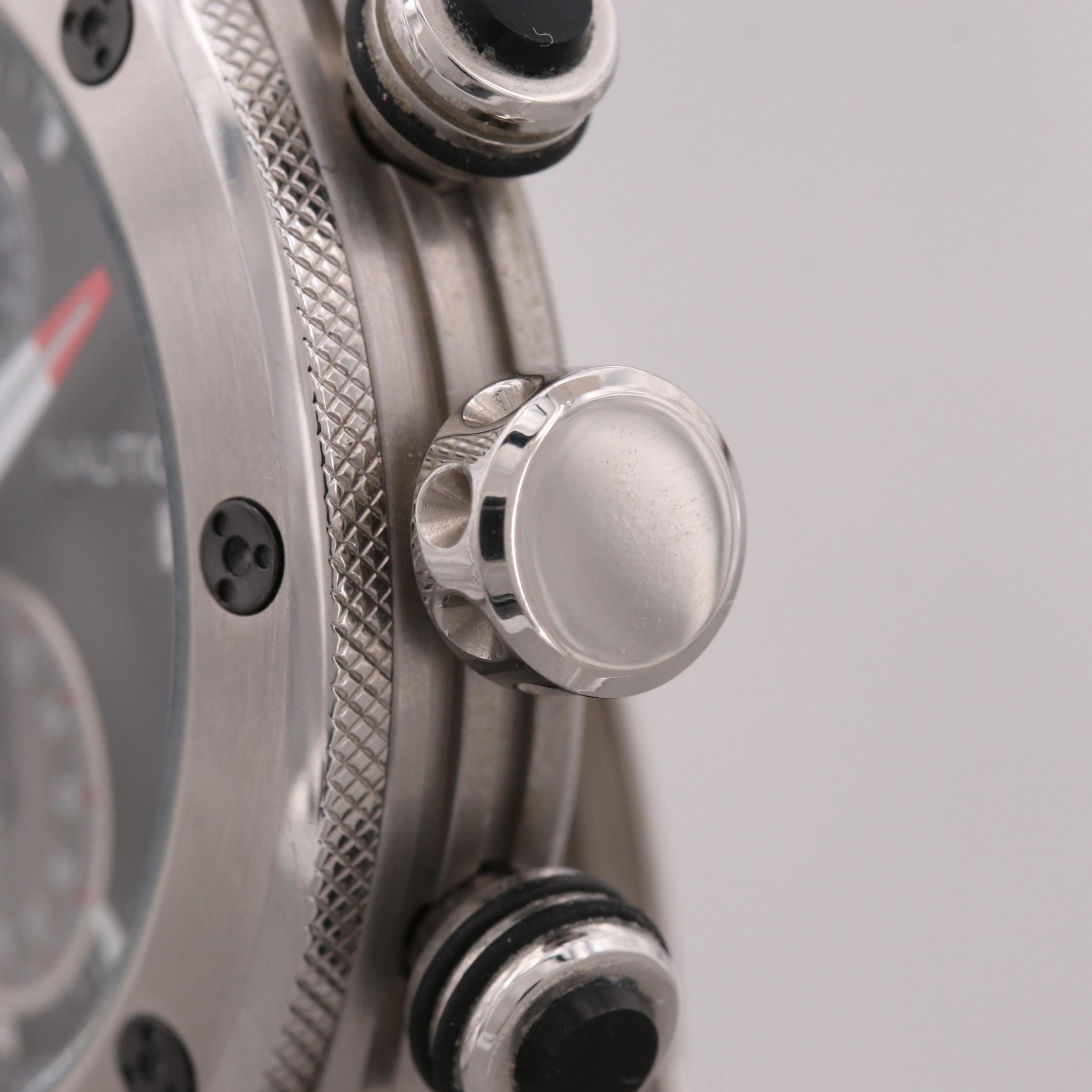 Nautica Stainless Steel Chronograph Watch With Date